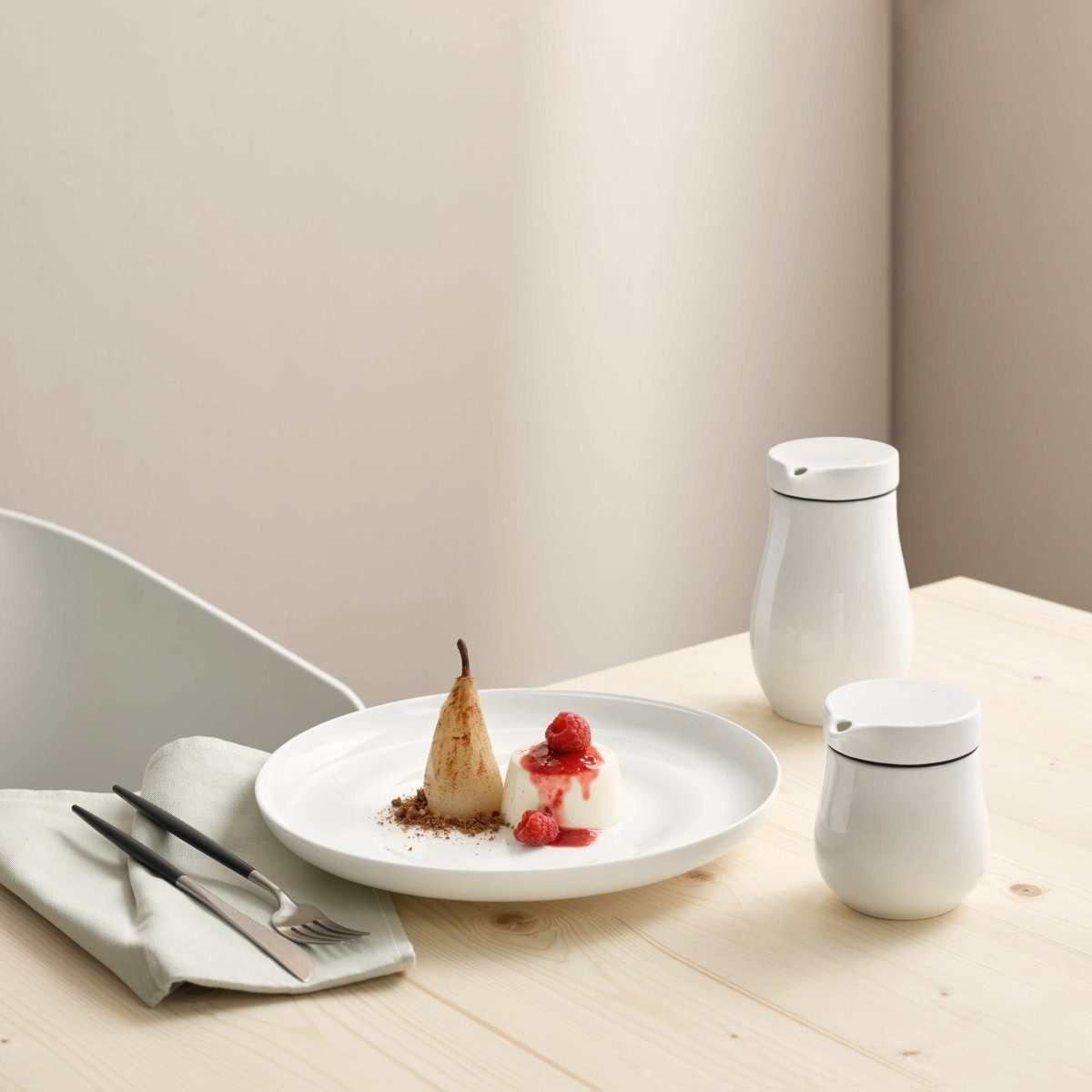 ASA SELECTION Sauciere à table Sauciere mit Deckel, doppelwandig 0,25l, Fine Bone China, (Saucieren), Geschirr