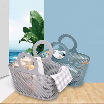 FIDDY Wäschekorb Tragbarer Rattan-Waschkorb mit Griff, zusammenklappbare Aufbewahrung (1 St), Duschgel, Shampoo-Aufbewahrung, Strandbaden, Reisen