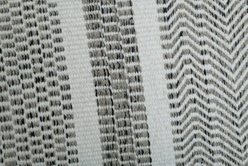 Wollteppich Prenten, Home affaire, rechteckig, Höhe: 10 mm, Handweb Teppich, reine Wolle, gestreift, modernes Design, Wohnzimmer