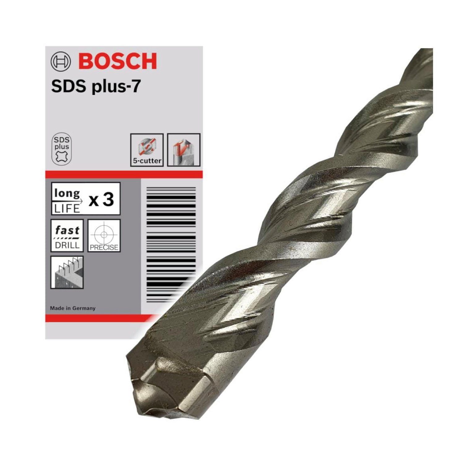 Plus-7) SDS-Plus SDS-Plus Bohrer 8,0x150x215 Bosch 2608585040, 8,0x150x215 Plus-7 BOSCH (1x Steinbohrer Bohrer