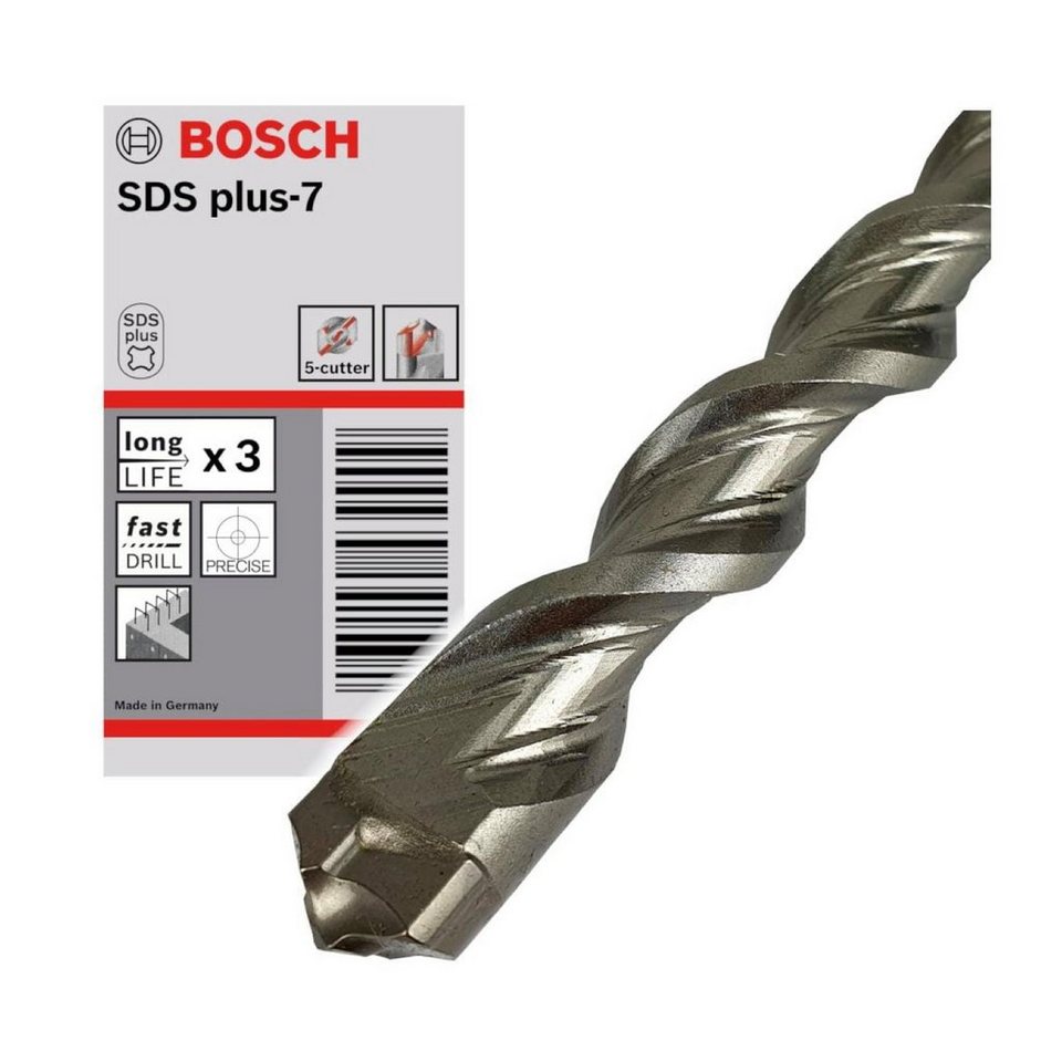 BOSCH Steinbohrer Bohrer SDS-Plus 8,0x150x215 Plus-7 2608585040, (1x Bosch  Bohrer SDS-Plus 8,0x150x215 Plus-7)