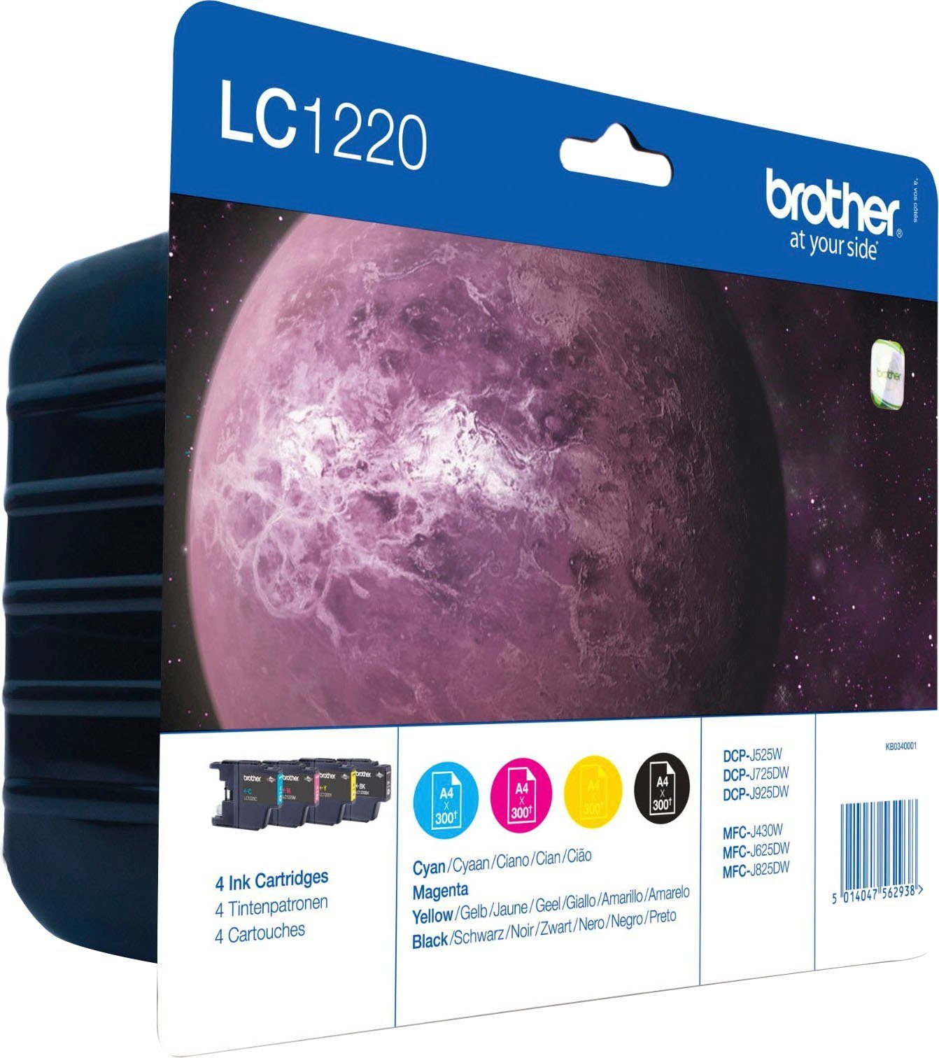 Brother LC-1220 Value Pack Tintenpatrone (Packung, 4-tlg)