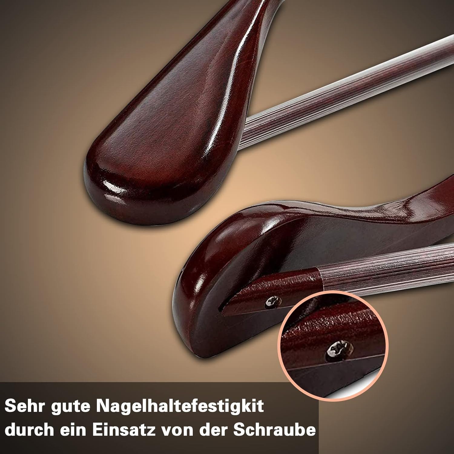 Liszton Kleiderbügel Kleiderbügel aus Holz mit extra breiter Schulterauflage 10 Stück – Bild 3 von 5