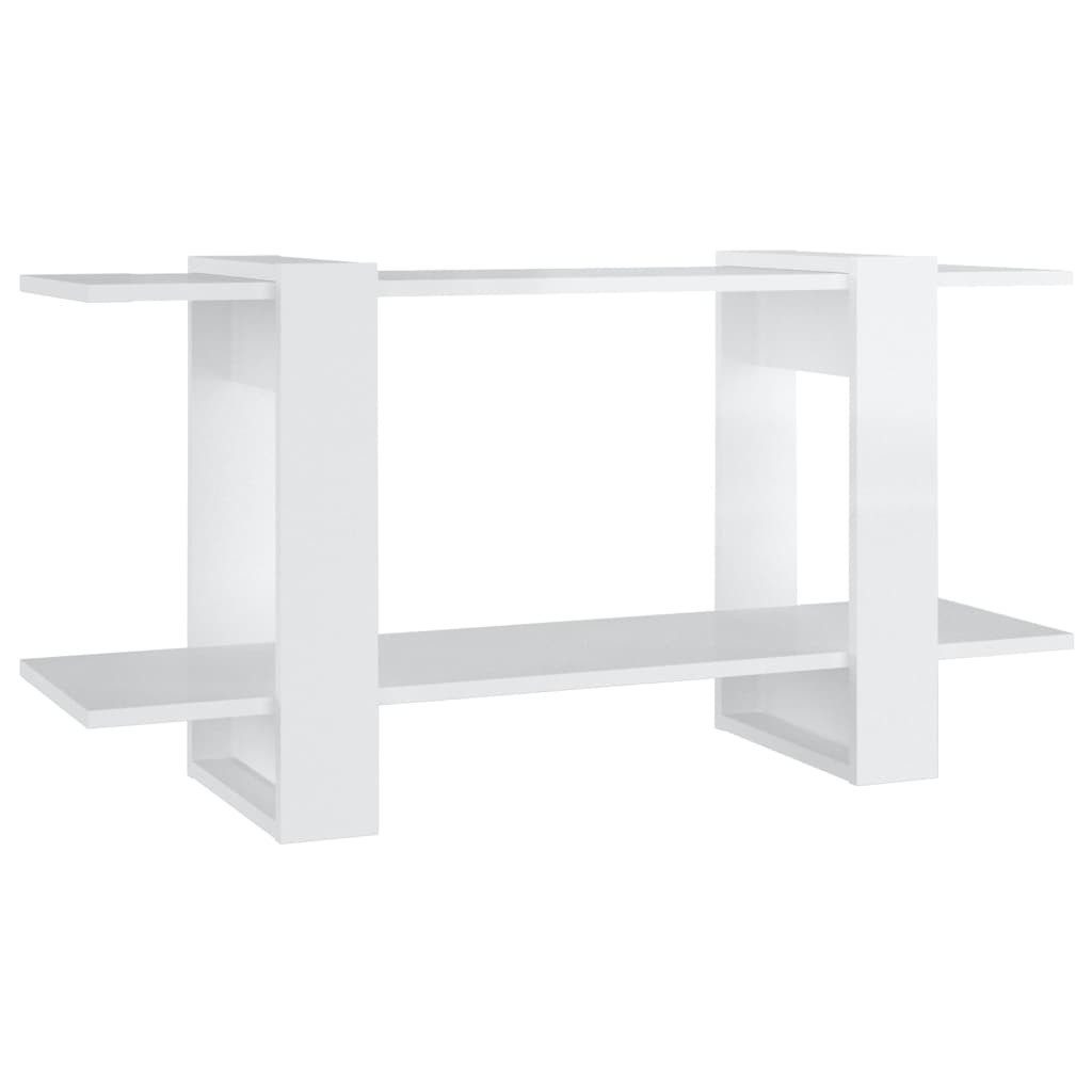 vidaXL Bücherregal Bücherregal Hochglanz-Weiß 100x30x51 cm günstig online kaufen
