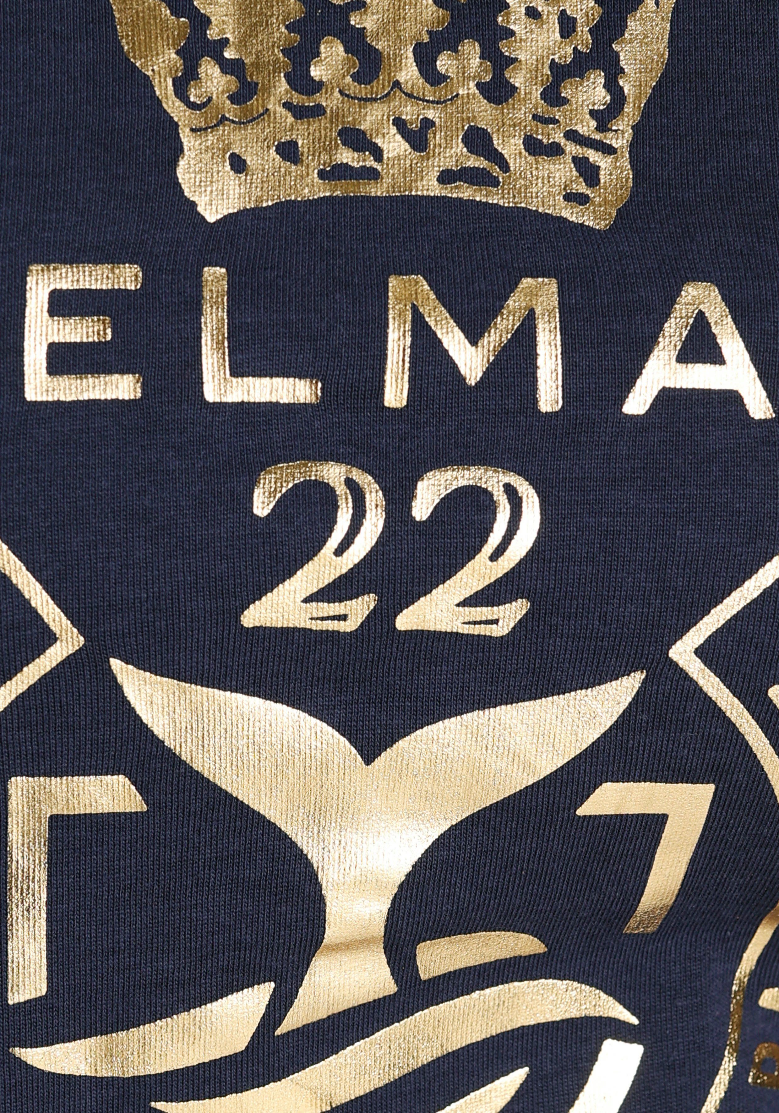 DELMAO T-Shirt mit hochwertigem, goldfarbenem NEUE MARKE! Folienprint 