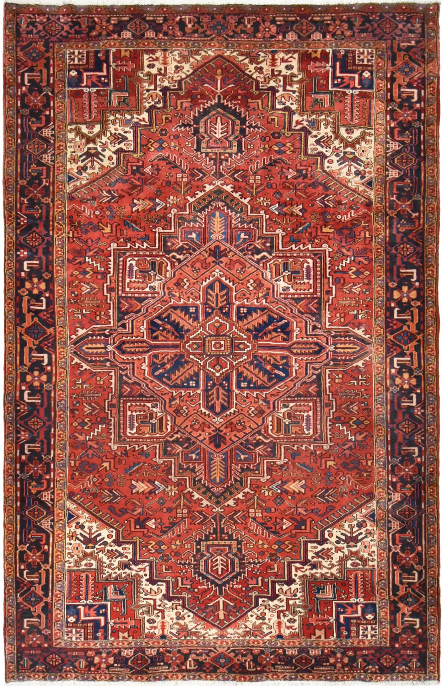Nain Trading Orientteppich Heriz 231x363 Handgeknüpfter Orientteppich / Perserteppich, rechteckig, Höhe: 12 mm