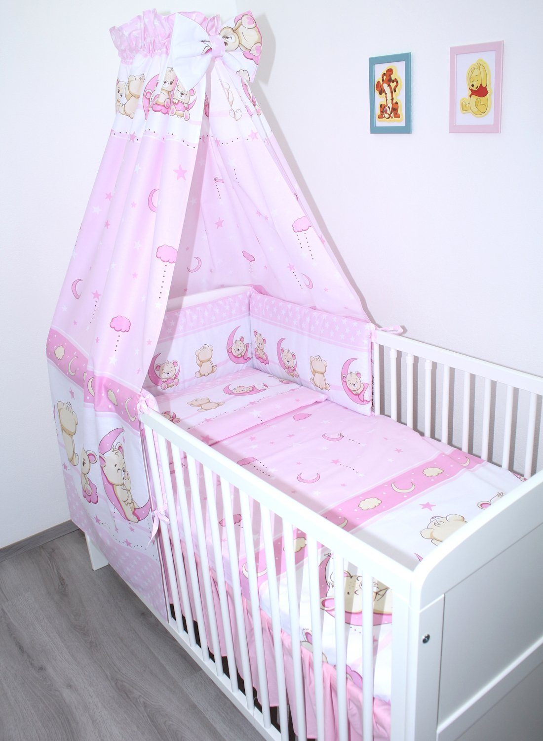 Primawela Babybettwäsche Baby Bettset- 6 teiliges Set mit Vollstoff Himmel günstig online kaufen