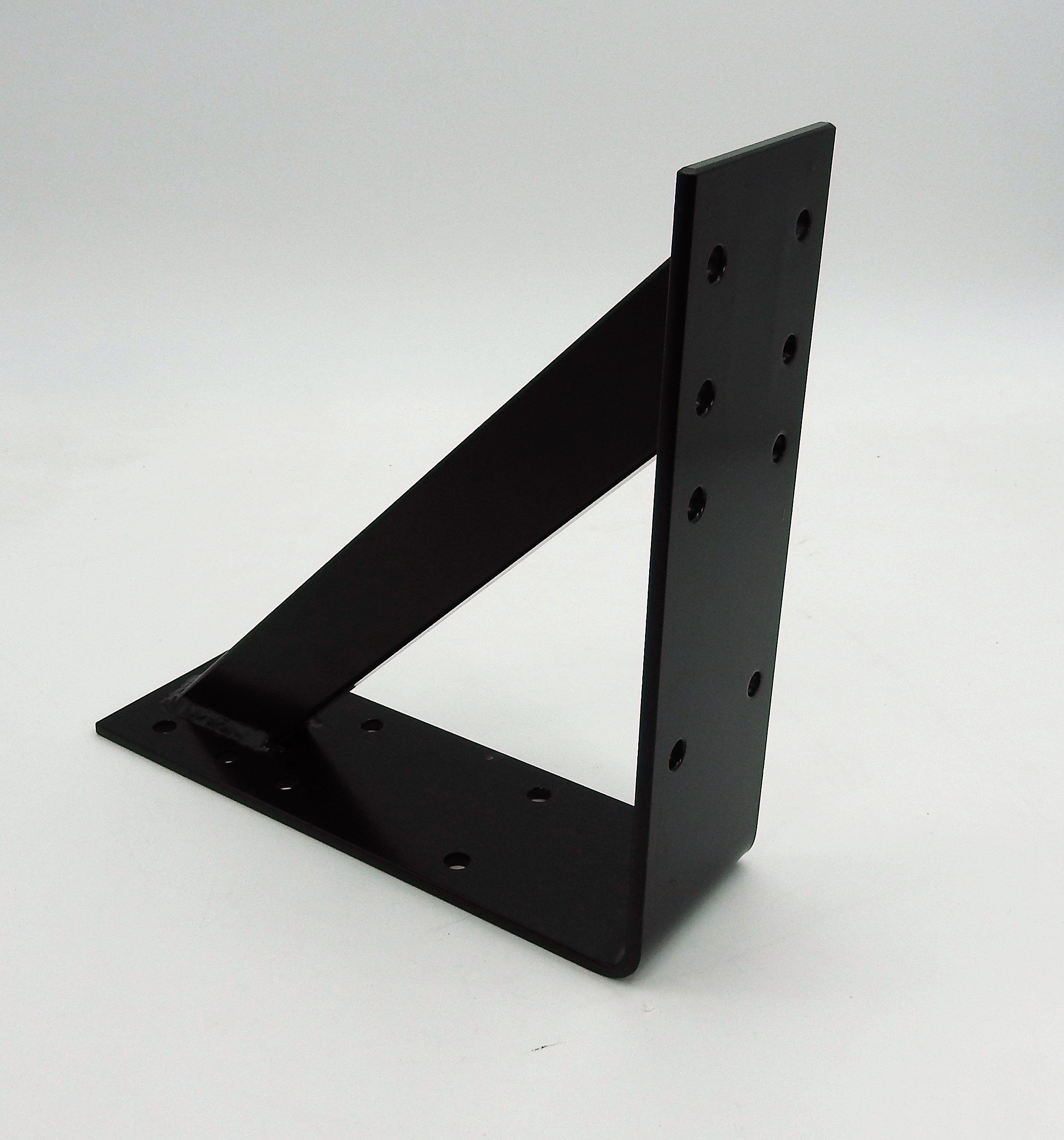 Holzverbinder Stahl schwarz Winkel verstärkt Holzkonstruktionsbeschlag, Großer dynamic24 25x25x8cm 5mm