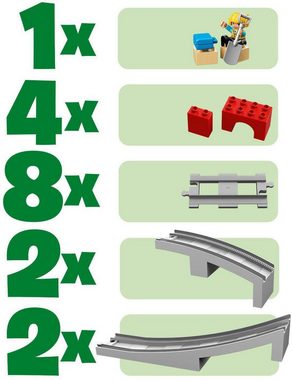 LEGO® Konstruktionsspielsteine Eisenbahnbrücke und Schienen (10872), LEGO® DUPLO® Town, (26 St), Made in Europe