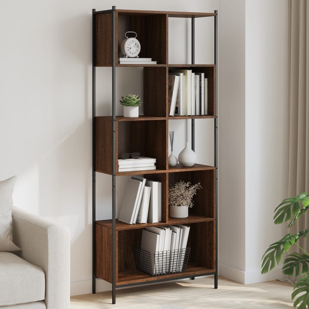 vidaXL Bücherregal Bücherregal Braun Eichen-Optik 72x28x172 günstig online kaufen
