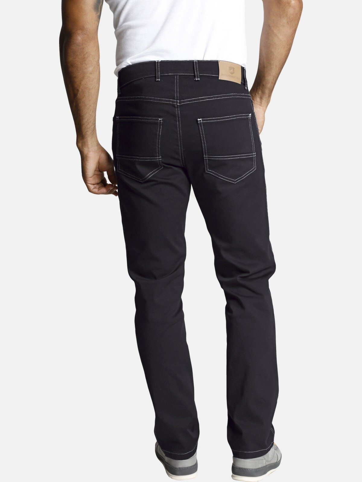 Vanderstorm Jan GUNNAR 5-Pocket-Jeans angenehmer Stretch-Denim schwarz