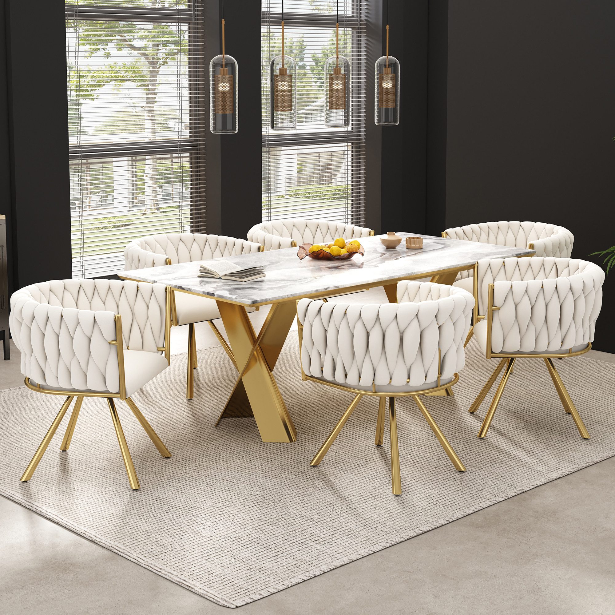 HAUSS SPOLE Esszimmerstuhl 6er set, Drehstuhl günstig online kaufen