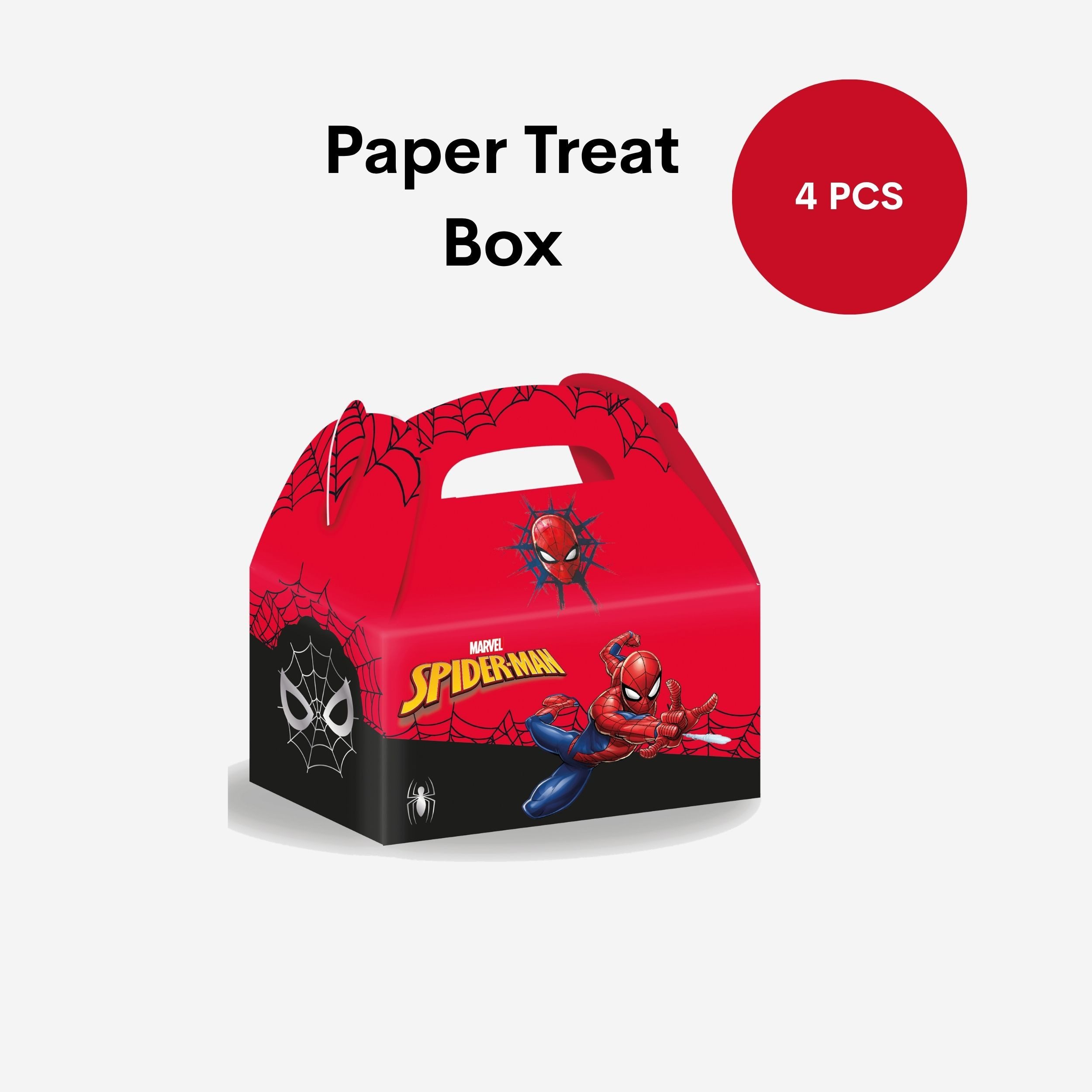 Procos Einweggeschirr-Set 7-tlg. Spiderman World Of Webs Partyset für Kindergeburtstag, 4 Personen