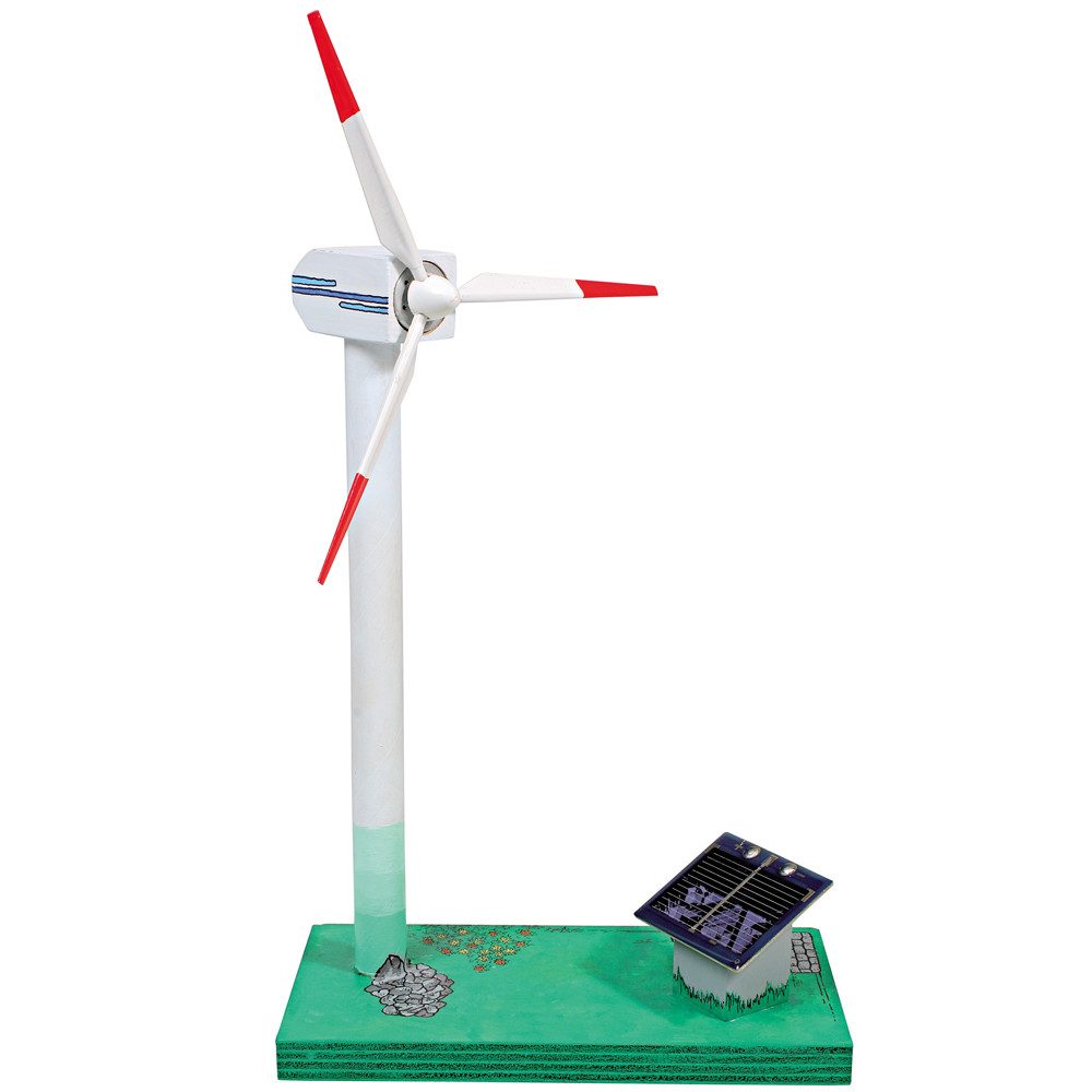 matches21 HOME & HOBBY Solarbetriebener Windgenerator Bausatz Holzbaukasten