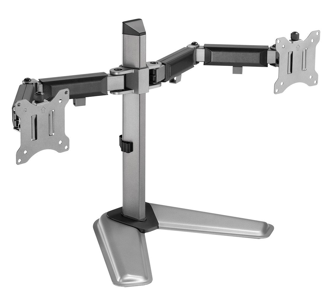 my wall Monitor-Halterung HL56-2L, (bis 32 Zoll, Vollbeweglicher Tischständer für 2 Flachbildschirme)