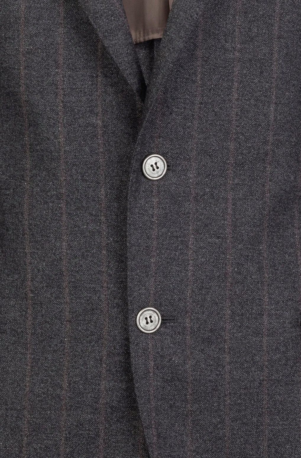 BRUNELLO CUCINELLI Sakko Nadelstreifen Blazer Jacke Revers mit Knopfloch, 4-Knopf-Manschette, Zwei Rückenschlitze