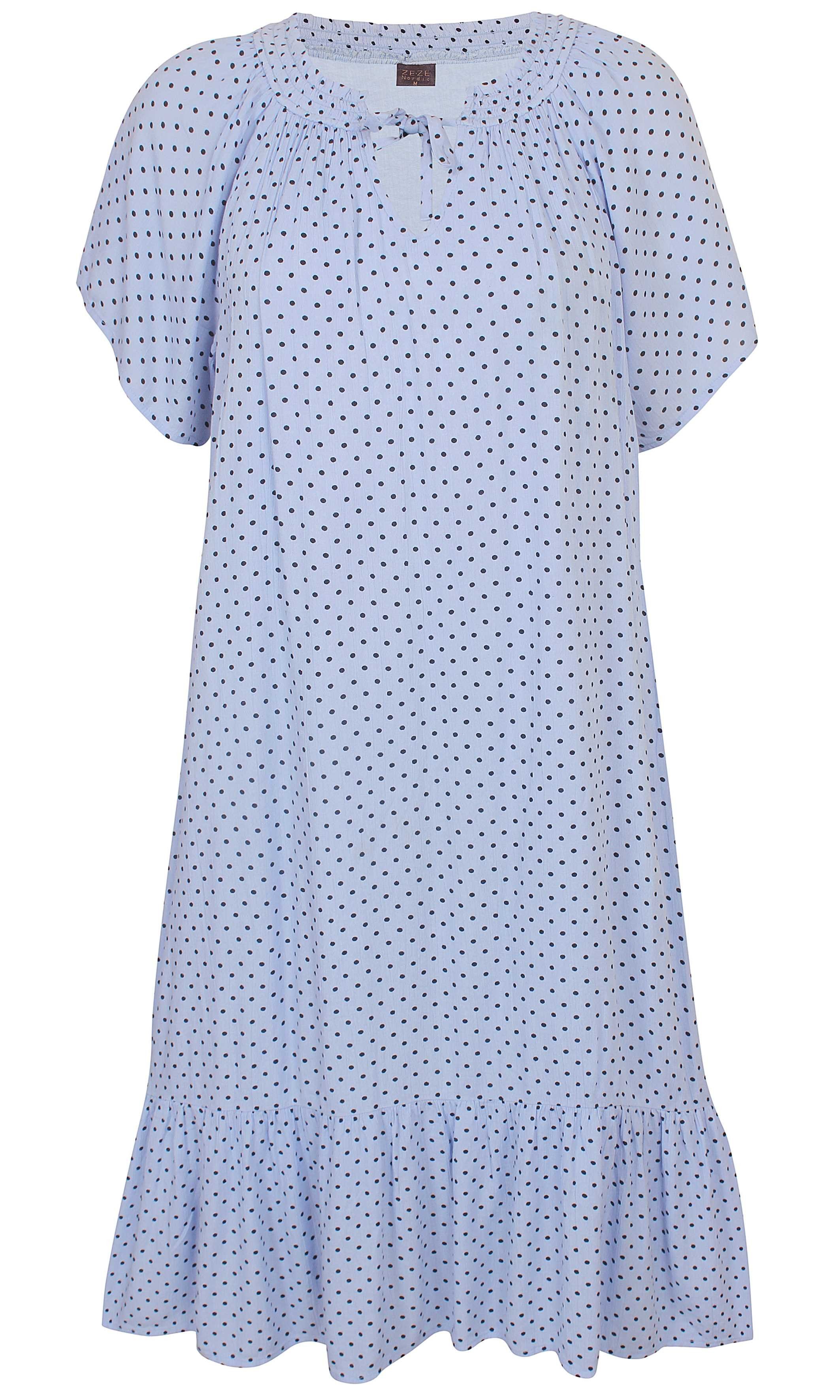 ZE-ZE Nordic Blusenkleid Sommerkleid gemustert ohne Arm