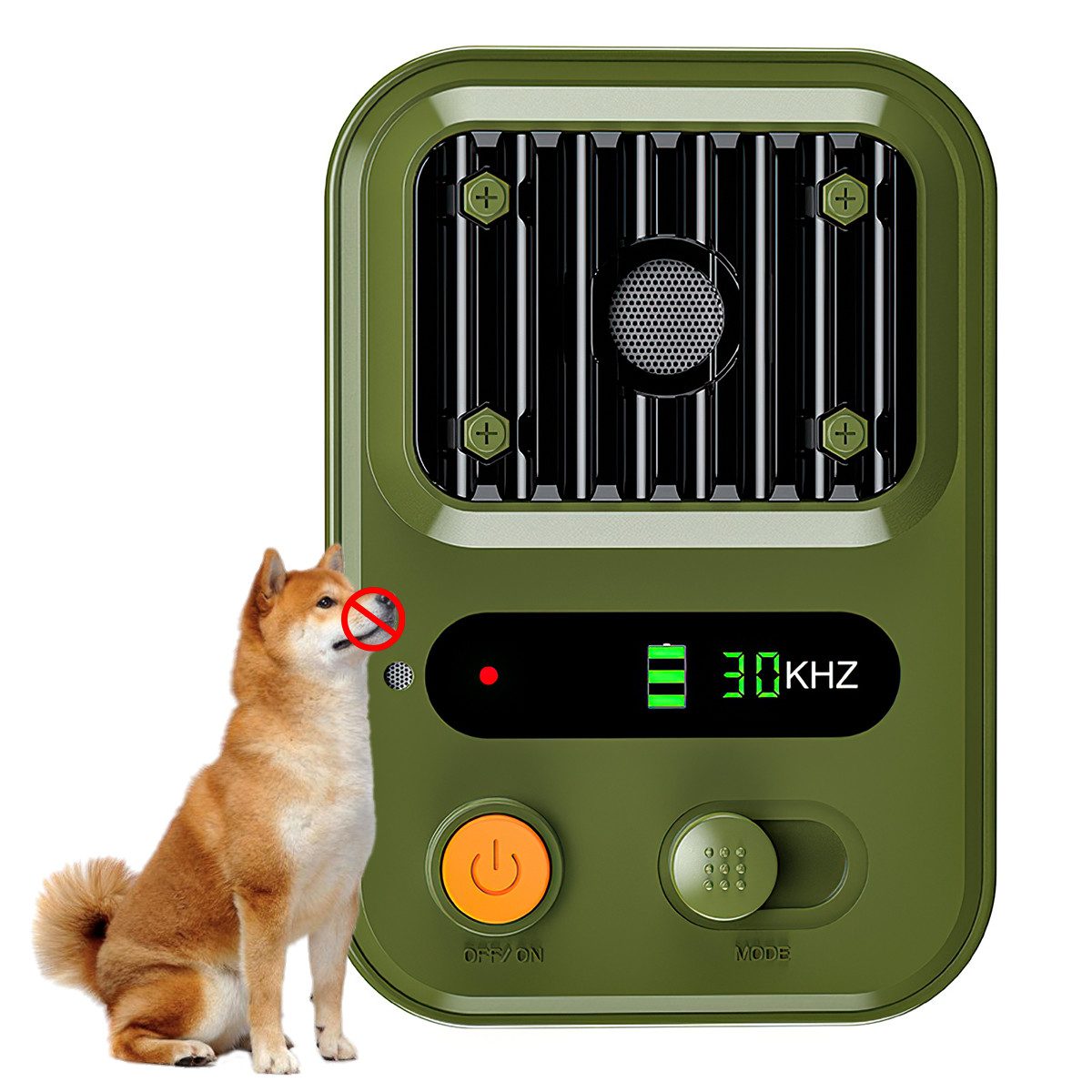 Novzep elektronischer Bissanzeiger Anti-Bell-Gerät, automatische Hundekontrollgeräte mit 3 Modi, wasserdichte Bell-Abschreckungsbox, wiederaufladbarer Ultraschall