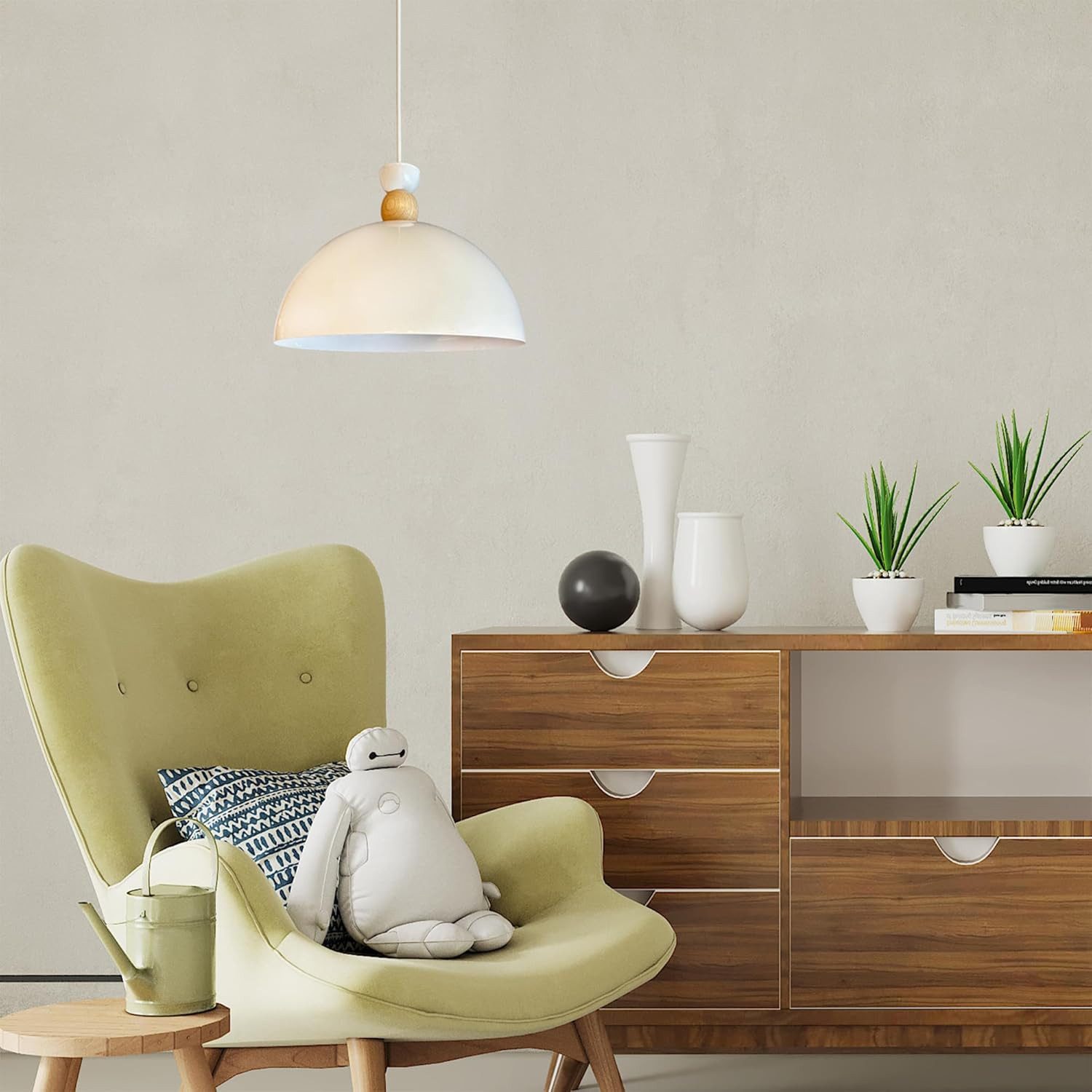 Bamyum Pendelleuchte Pendelleuchte Yimpi Hängelampe Industrial Ø30 cm, E27, Moderne Lampe, ohne Leuchtmittel, E27, Dimmbar, Einstellbare Kabellänge – Bild 4 von 5