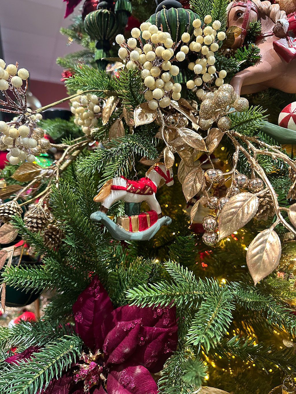 Kaemingk Christbaumschmuck, Christbaumschmuck Schaukelpferd Keramik 8cm Fig günstig online kaufen