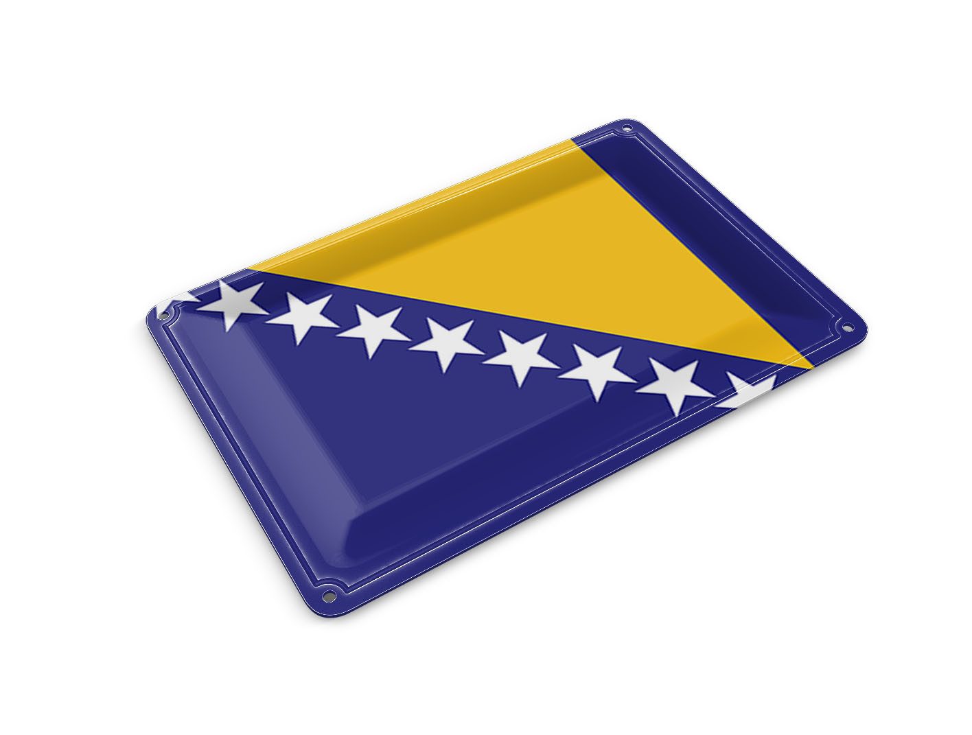 Femer GmbH Postkarte Flagge Bosnien und Herzegowina 14x10 cm Flag, unfrankiert