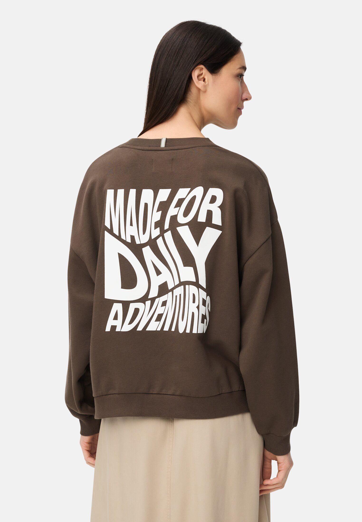 camel active Sweatshirt Sweatshirt mit Backprint Langarm