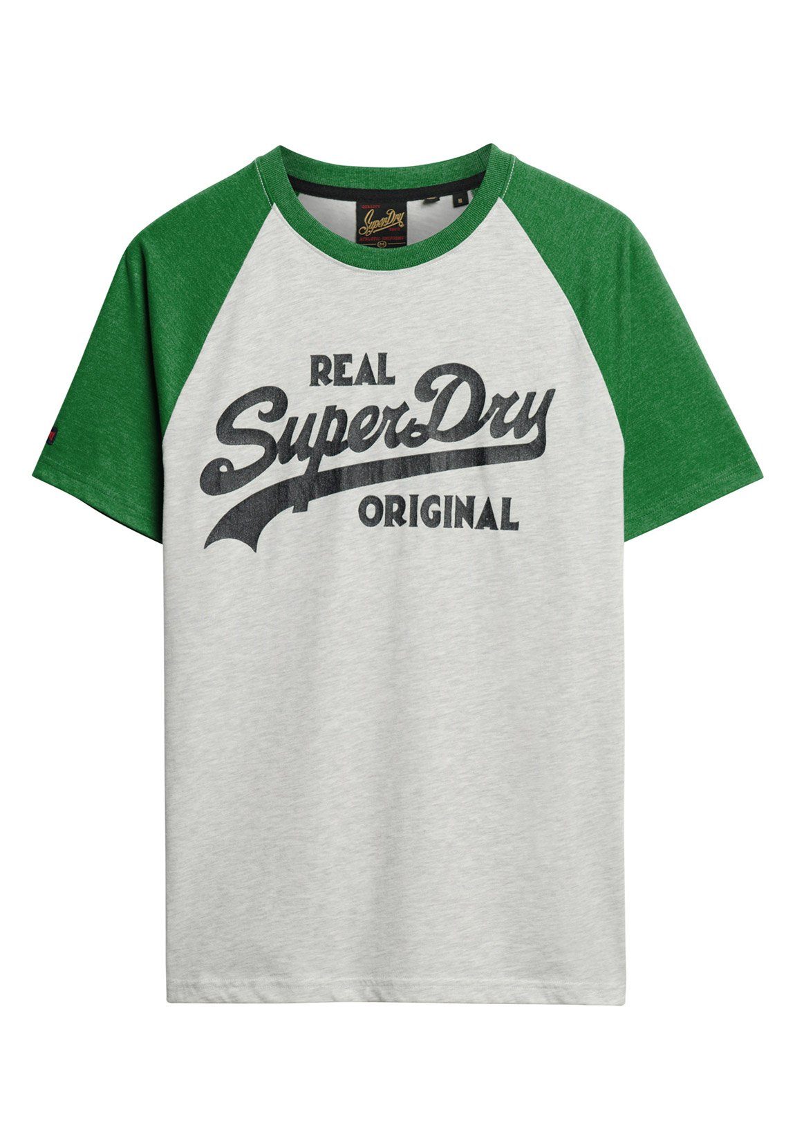 Superdry T-Shirt Superdry Herren T-Shirt ATHLETIC VL RAGLAN TEE Glacier Grey Marl