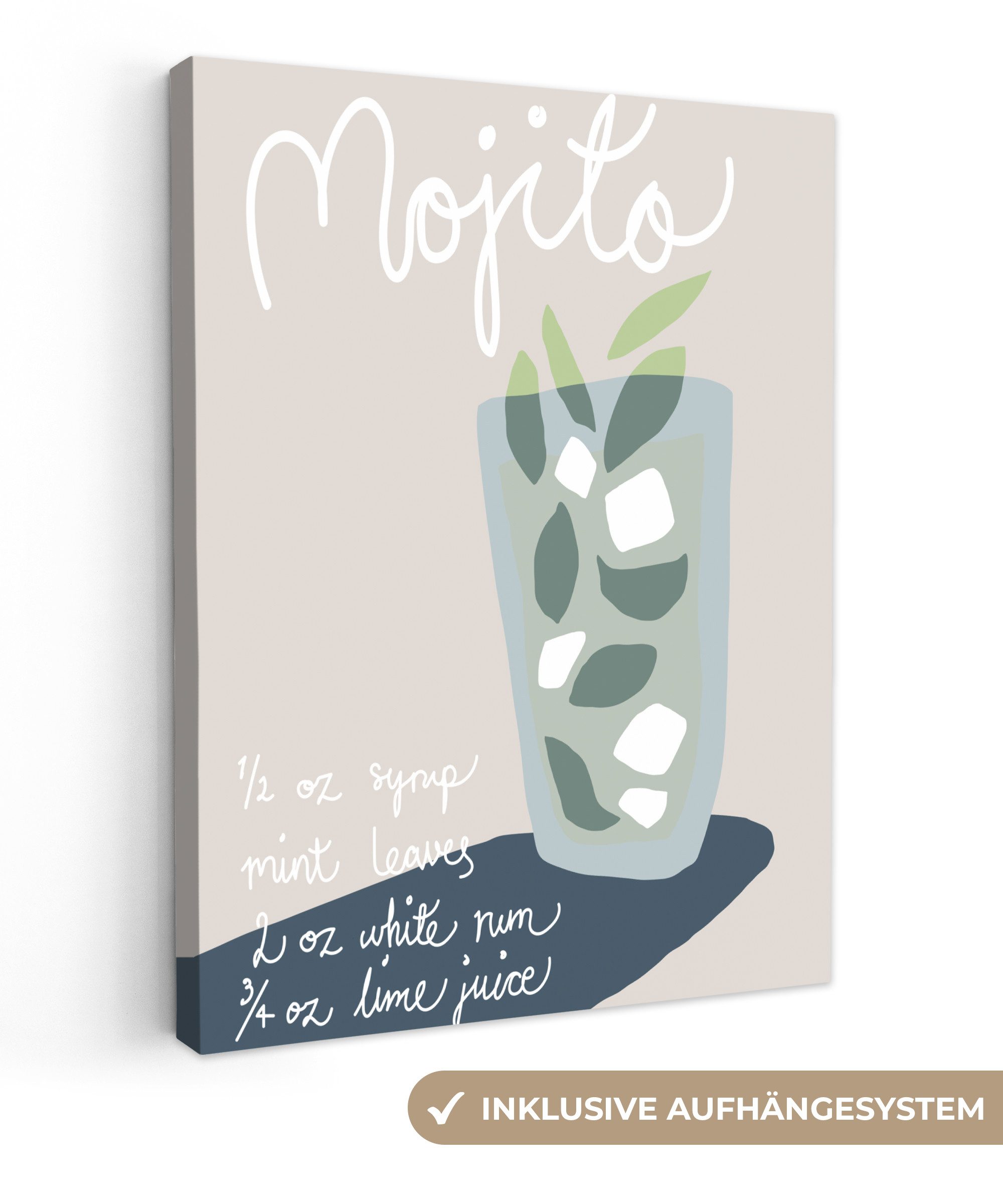 OneMillionCanvasses® Leinwandbild Mojito - Cocktail - günstig online kaufen