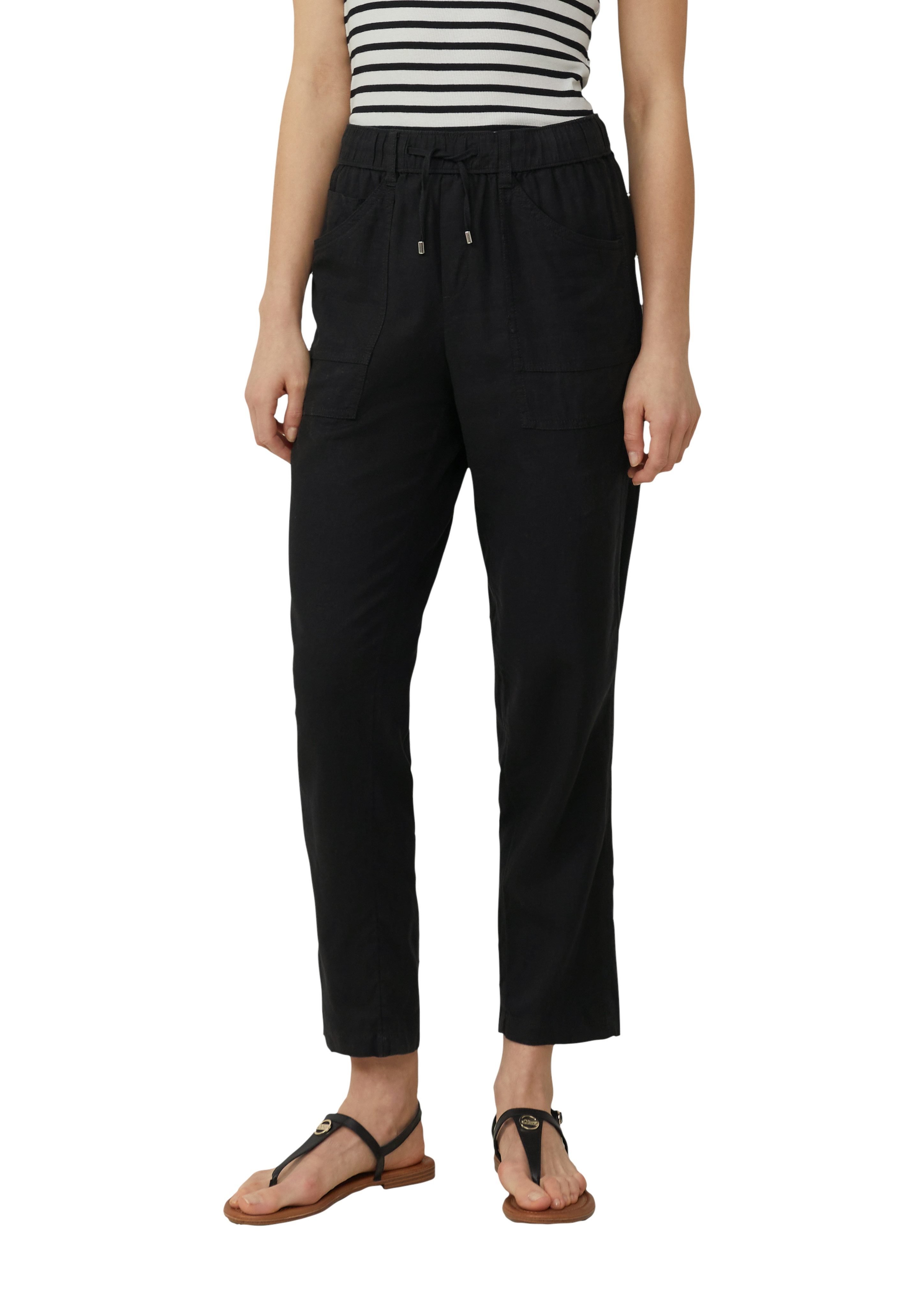 s.Oliver Stoffhose Sommerhose aus Leinenmix und mit Kordelzug günstig online kaufen