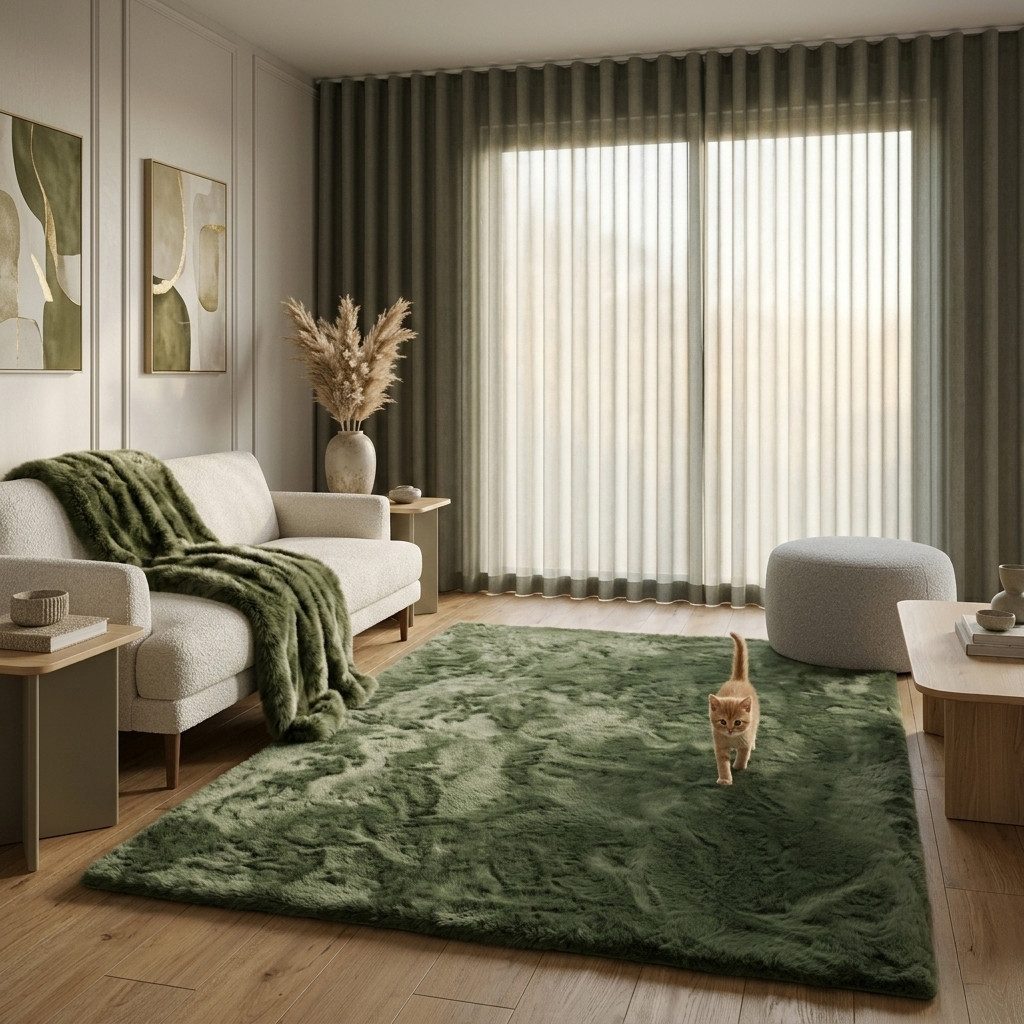 Consilio Concept Fellteppich Teppich Hasenfell Imitat COZY Fell Hochflor rechteckig Höhe: 22 mm – Bild 3 von 5
