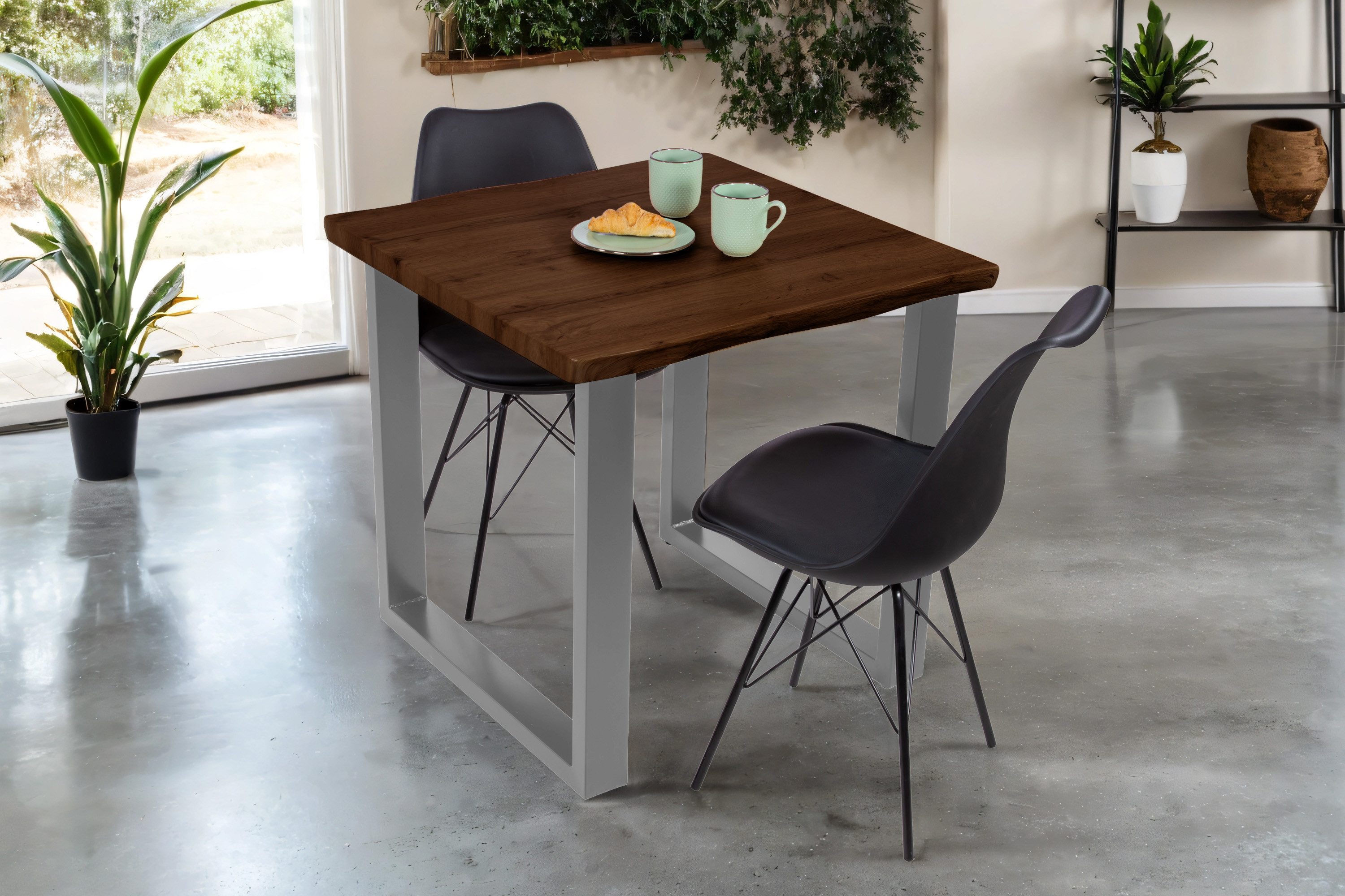 Loreno® Esstisch Josy, Nussbaumholz, Baumkante, MDF-Platte, günstig online kaufen