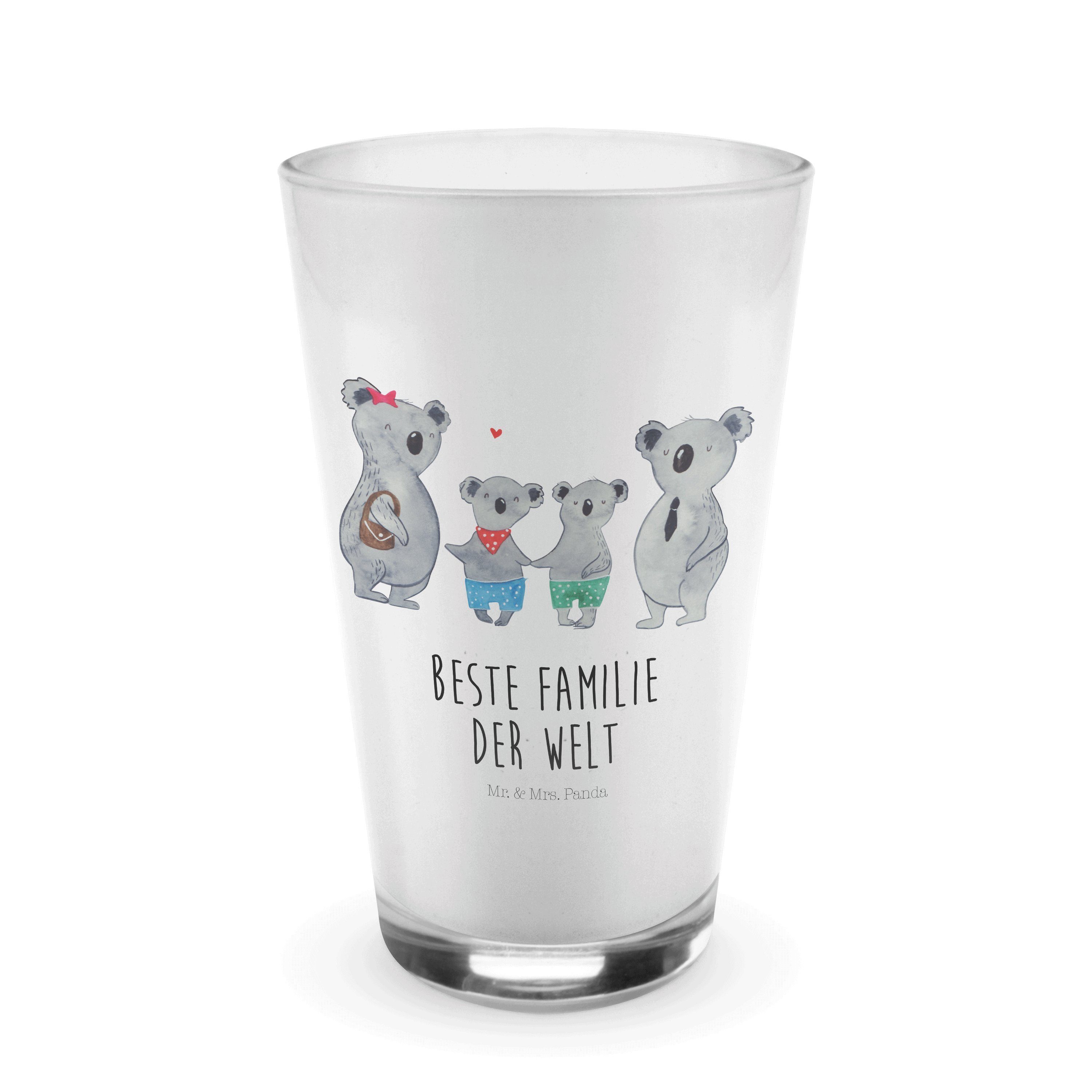 Mr. & Mrs. Panda Glas Koala Familie zwei - Transparent - Geschenk, Koalabär, Koalafamilie, Premium Glas