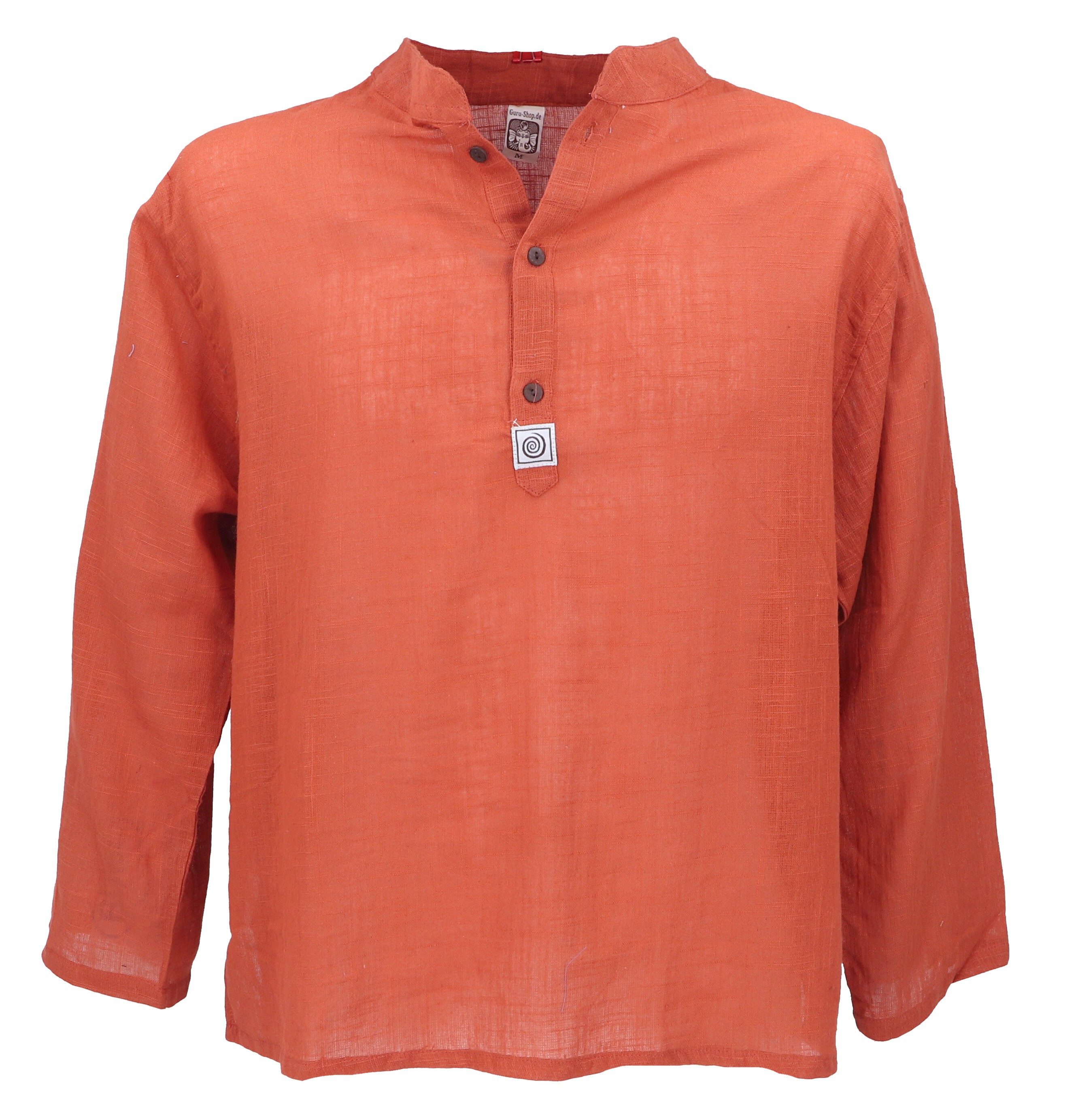 Guru-Shop Hemd & Shirt Yoga Hemd, lässiges Baumwollhemd mit.. Ethno Style, alternative Bekleidung