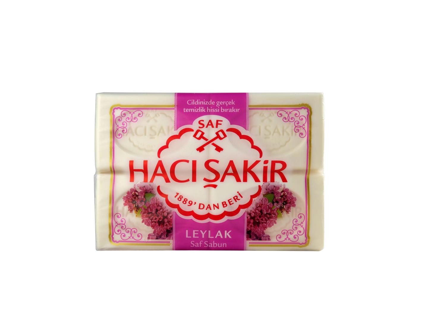 Haci Sakir Seifen-Set Kernseife »Haci Sakir« Flieder 4x 150 g, 4-tlg., sehr gut schäumende weiße Seife