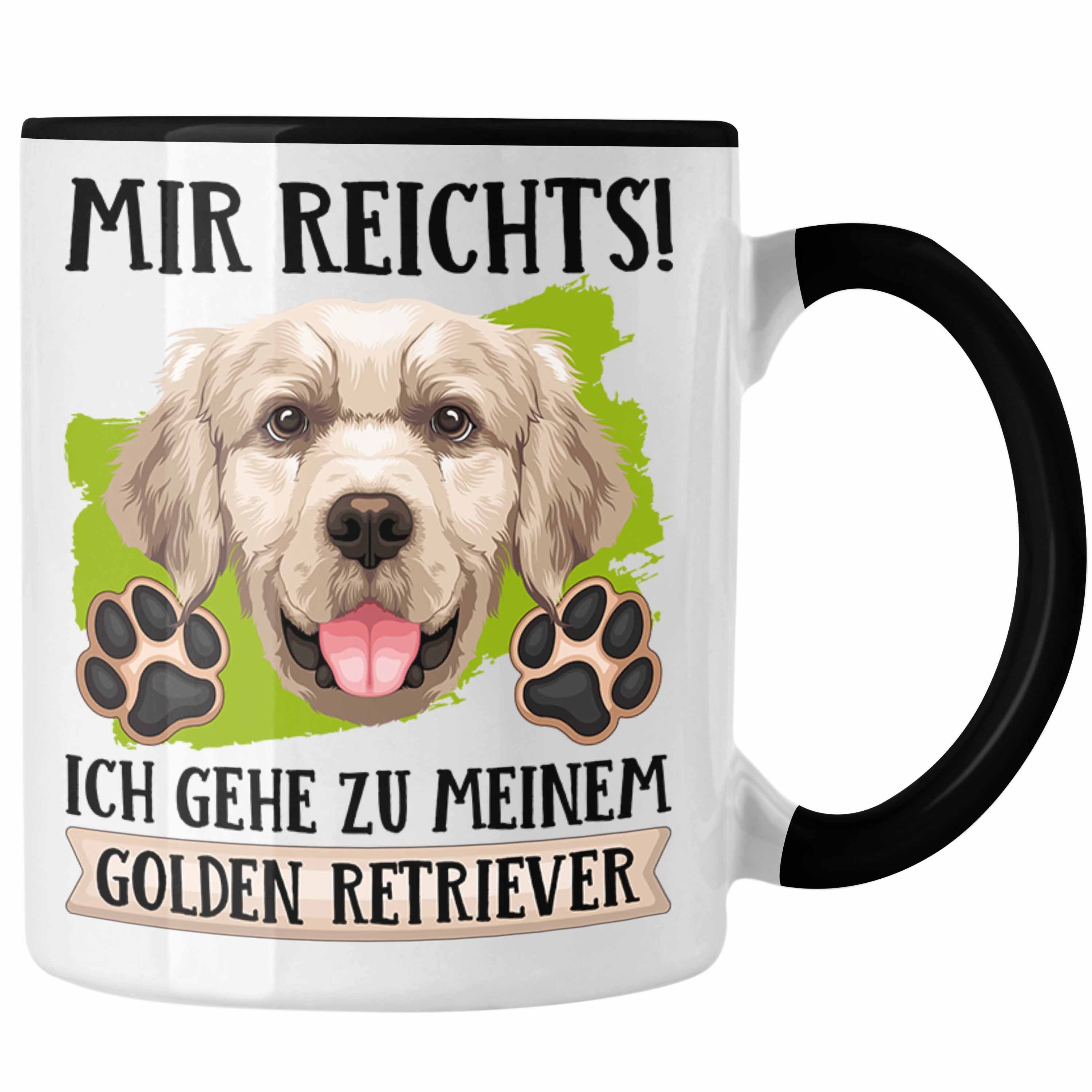 Trendation Tasse Golden Retriever Besitzer Tasse Geschenk Lustiger Spruch Geschenkidee Schwarz | Teetassen