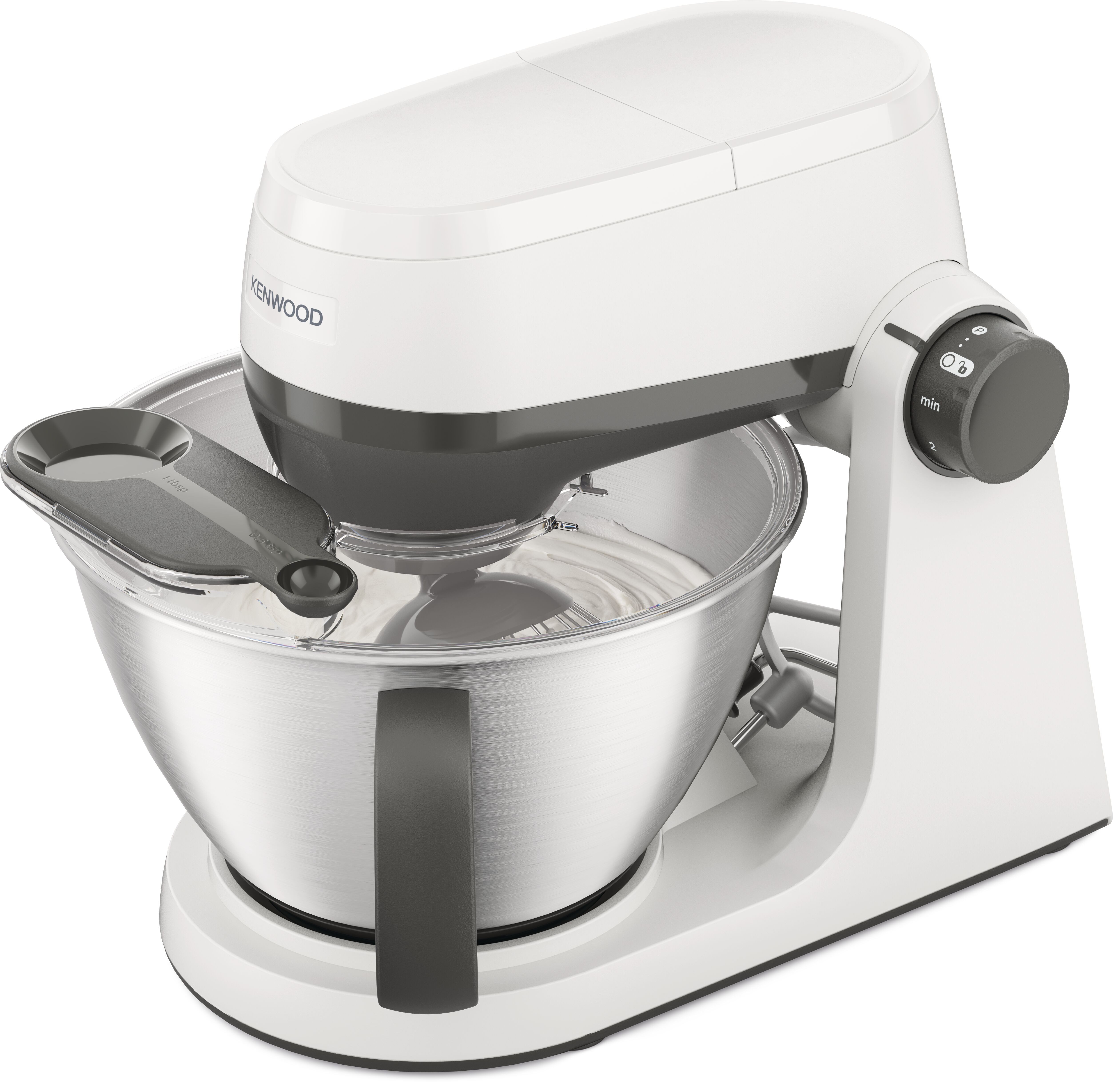 KENWOOD Küchenmaschine Küchenmaschine Multi Tasker KHC30.000WH inkl. 4,3L Schüssel, Spritzschutz & 3 Aufsätze, 1000 W, 4,3 l Schüssel, Aufbewahrung für 2 Aufsätze, Einhandschüssel & 44% leiser als KHC29
