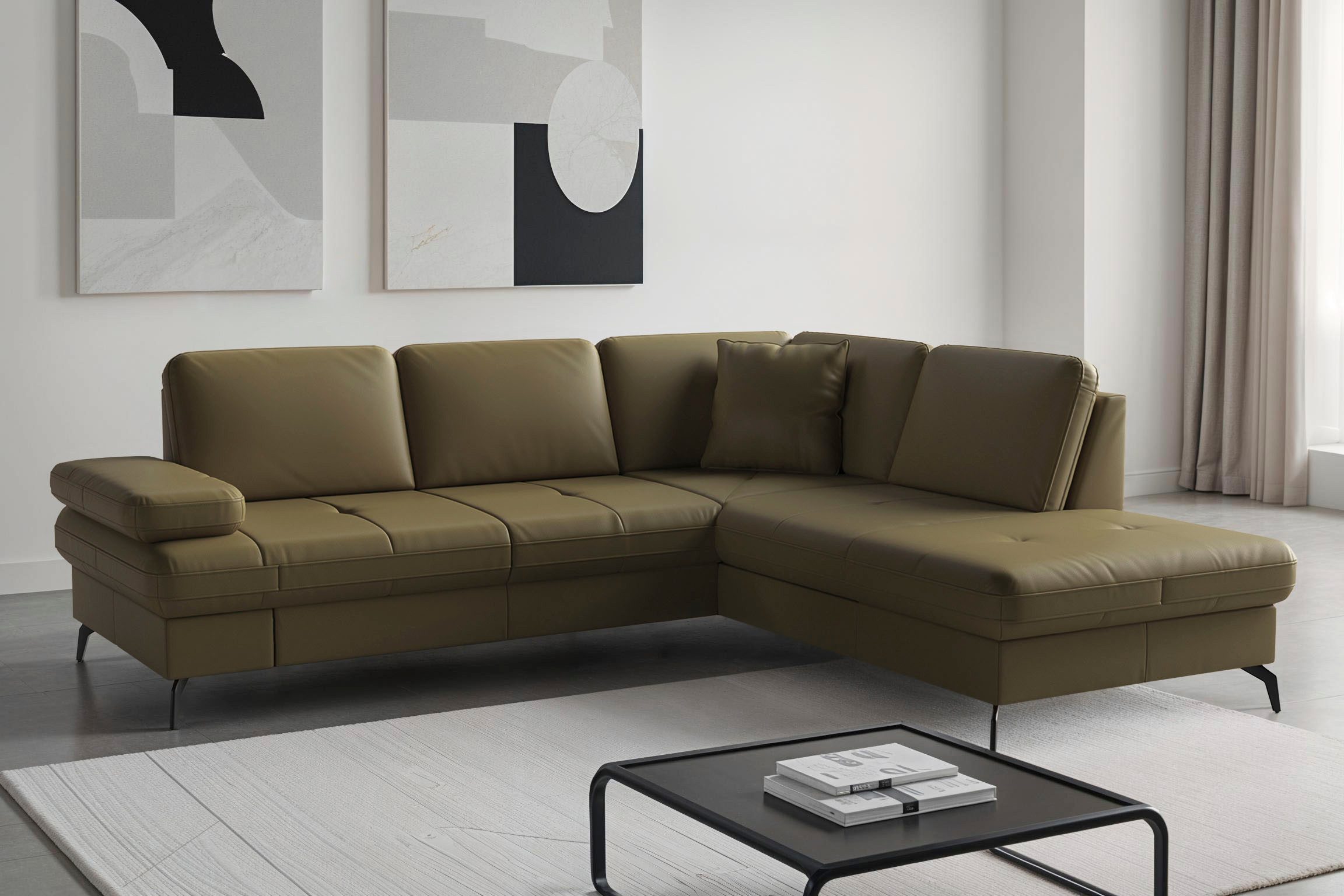 sit&more Ecksofa Morris Jubi, Ottomane, Breite 238 cm, mit Armteilfunktion, wahlweise mit Schlaffunktion