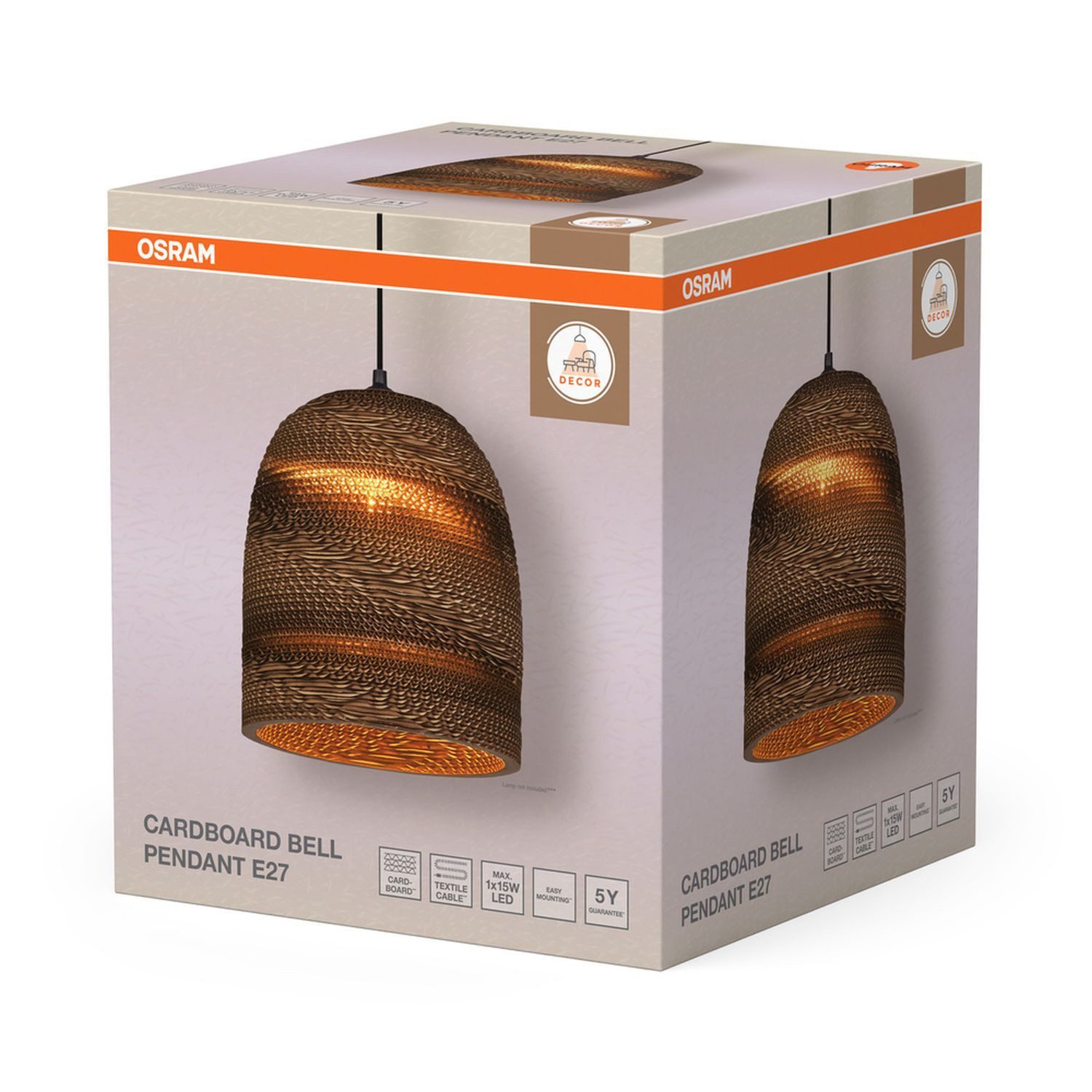Licht-Erlebnisse Pendelleuchte GERA, ohne Leuchtmittel, E27 rund Ø 25 cm H: max. 134 cm Modern