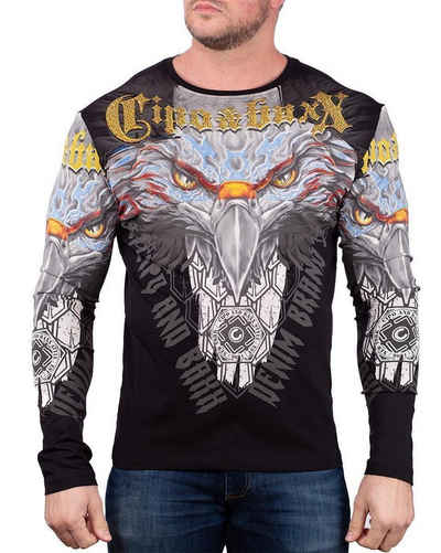 Cipo & Baxx Sweatshirt Herren Longsleeve BA-CL488 (1-tlg) mit einem Adler Print