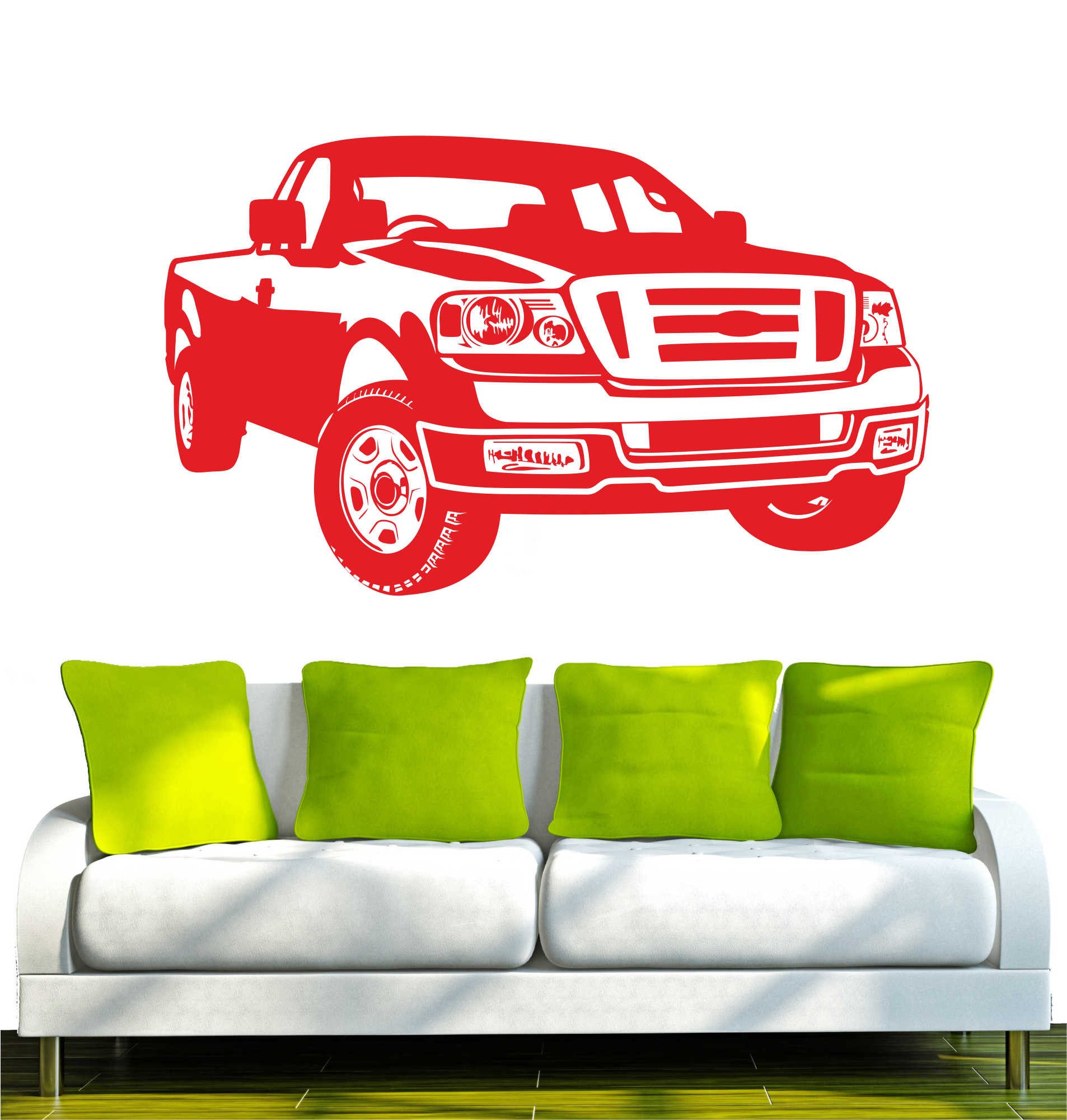 INDIGOS UG Wandtattoo Wandtattoo - Wandaufkleber - w303 Jeep Auto Gelände Wagen