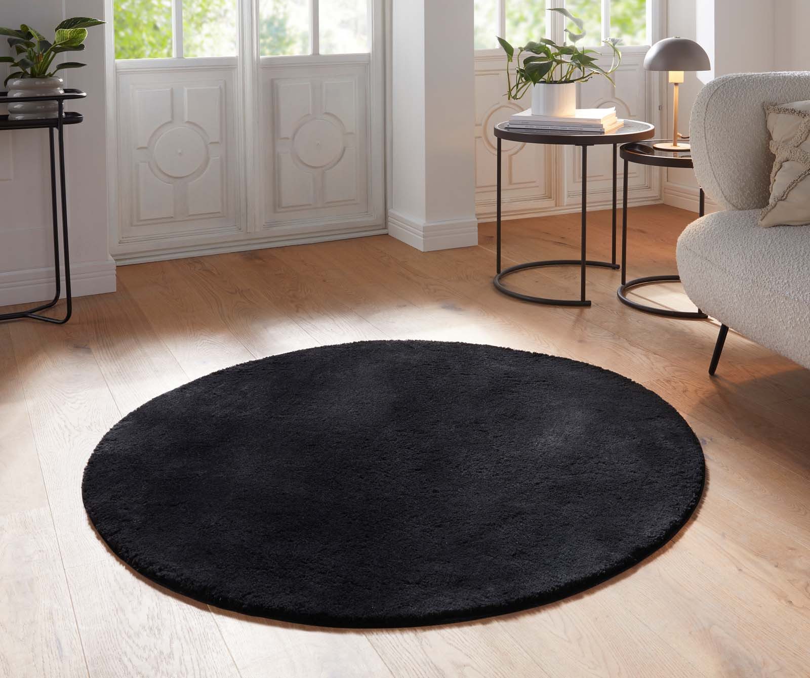 TaraCarpet Teppich Supersoft Kurzflorteppich Fiona Uni, rund, Höhe: 19 mm, günstig online kaufen