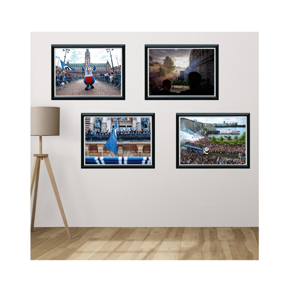 VertriebsArena GmbH Poster HSV Poster 4er-Set Aufstieg 24/25 "Stadt"