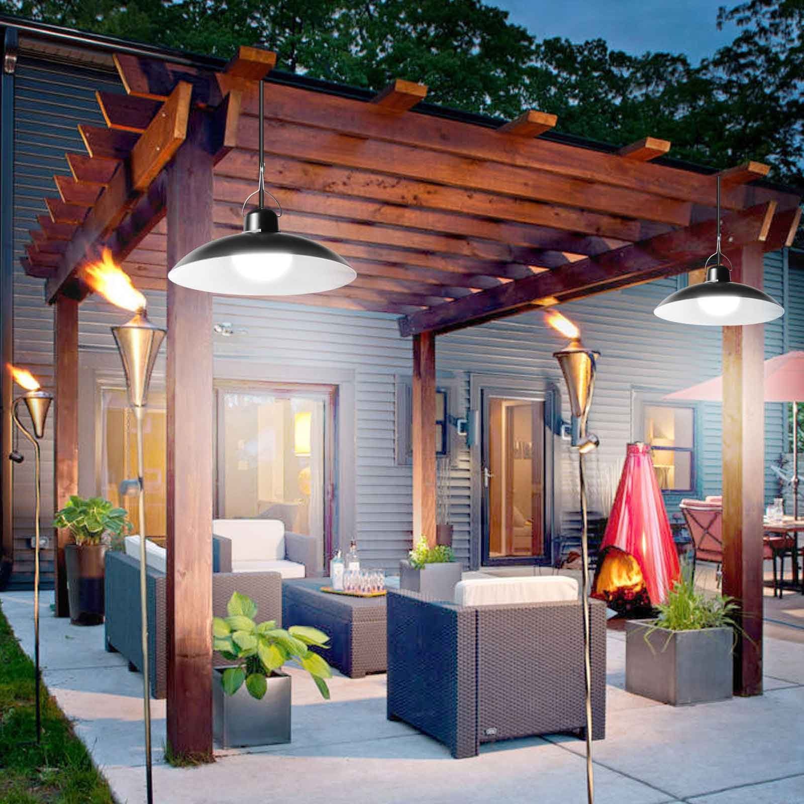 Innen, für Terrassen Außen, Hängelampen Außen IP65 mit Solar Hängelampe Garten Warm Solar für LED Fernbedienung, LED, Solarleuchte & Wasserdicht Rosnek Weiß, weiß, Solarlampen
