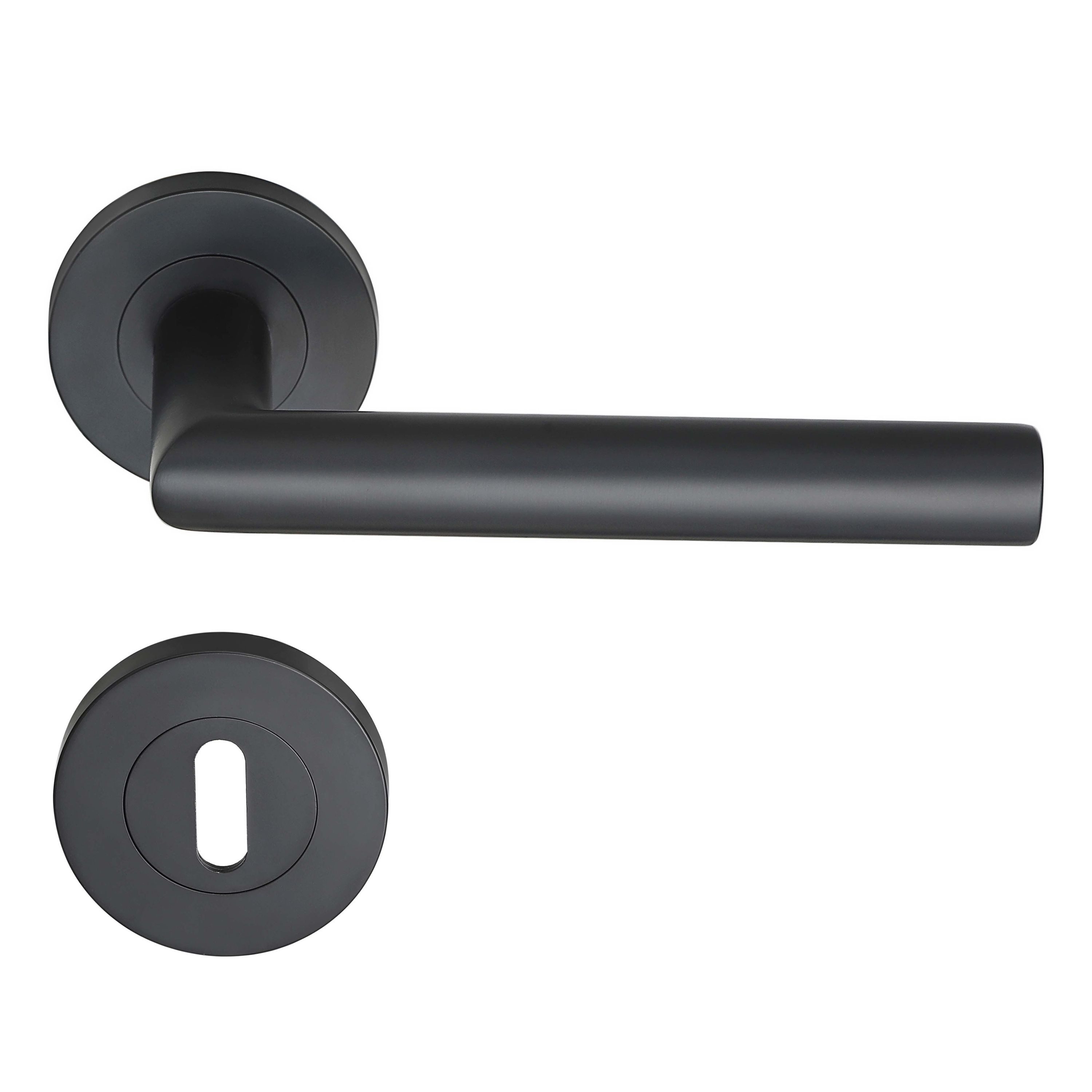 MeinTürgriff Drückergarnitur Tortola Schwarz Türgriff für Innentüren Rosett günstig online kaufen