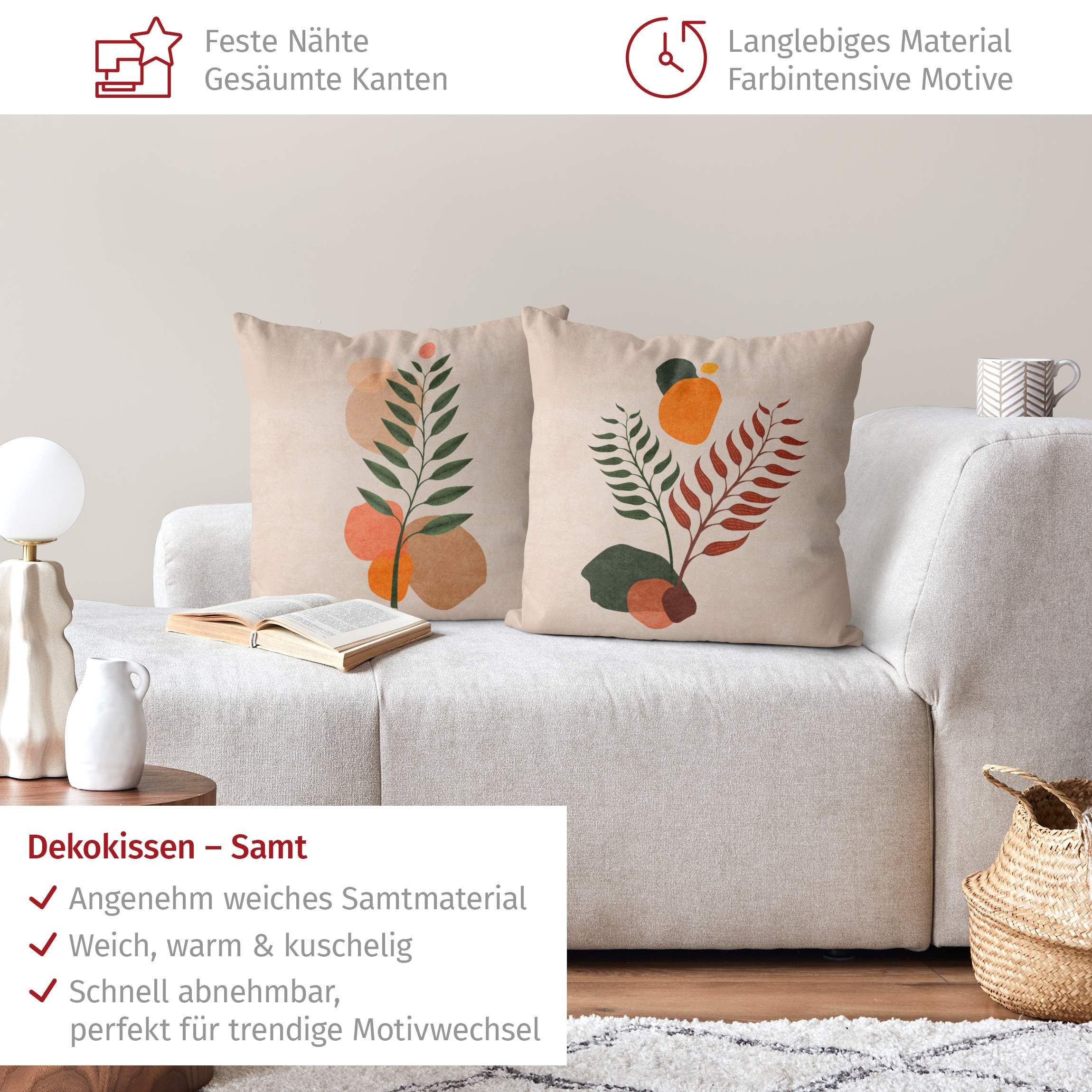 Bilderdepot24 Dekokissen 2-teilig drinnen Kissenhülle/ Sofakissen/ Zierkissen Kissenhülle orang, Bezug mit / ohne Füllung Zierkissen Outdoor Sofa Bett