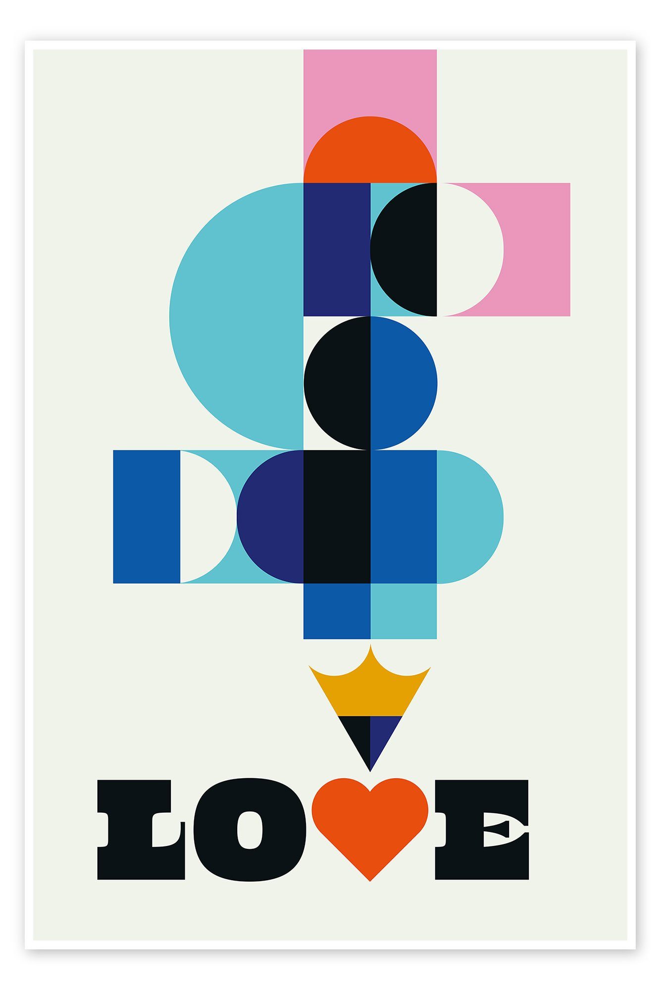Posterlounge Poster Bo Lundberg, Love, Küche Lounge Illustration