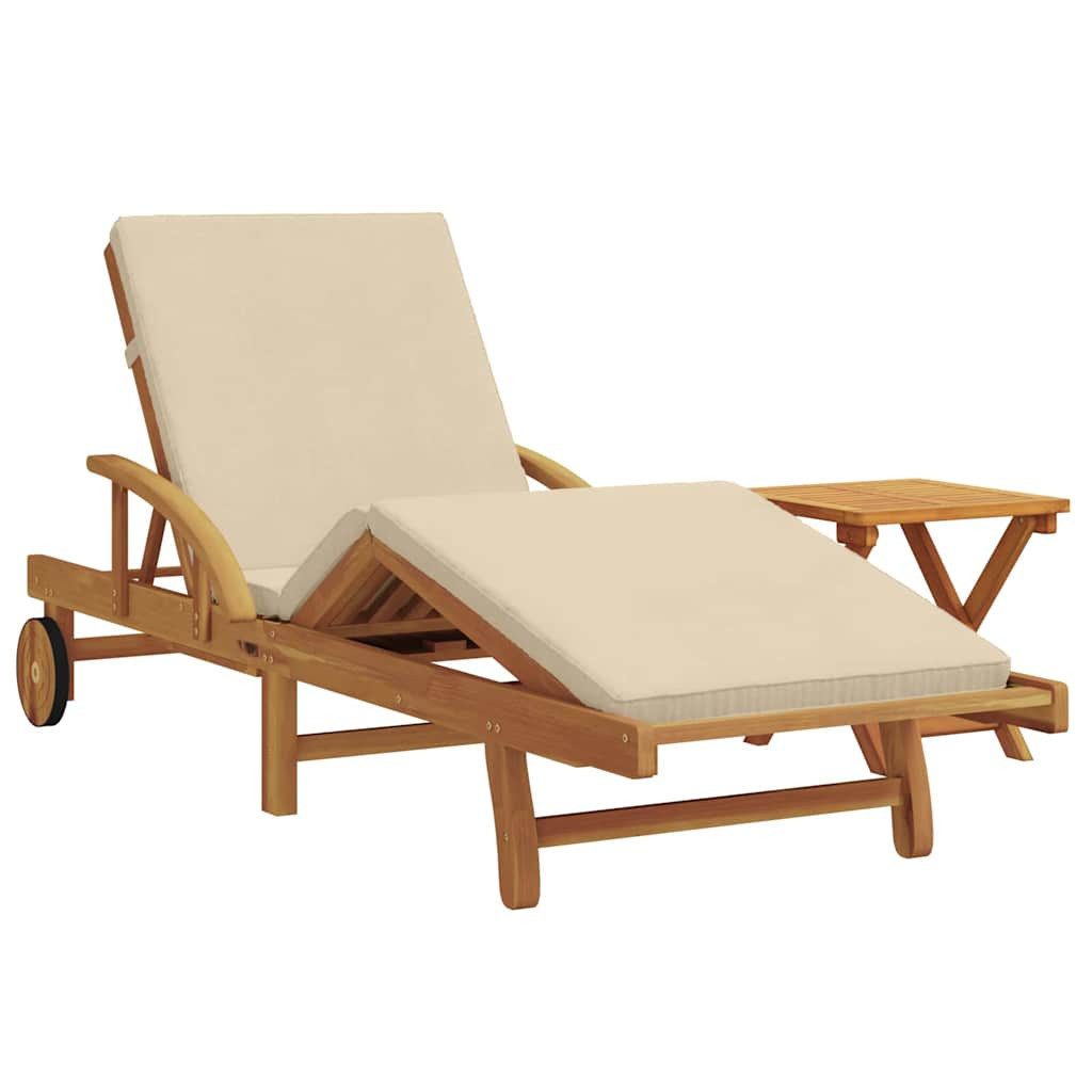 vidaXL Gartenliege Sonnenliege 2 pcs Beige günstig online kaufen