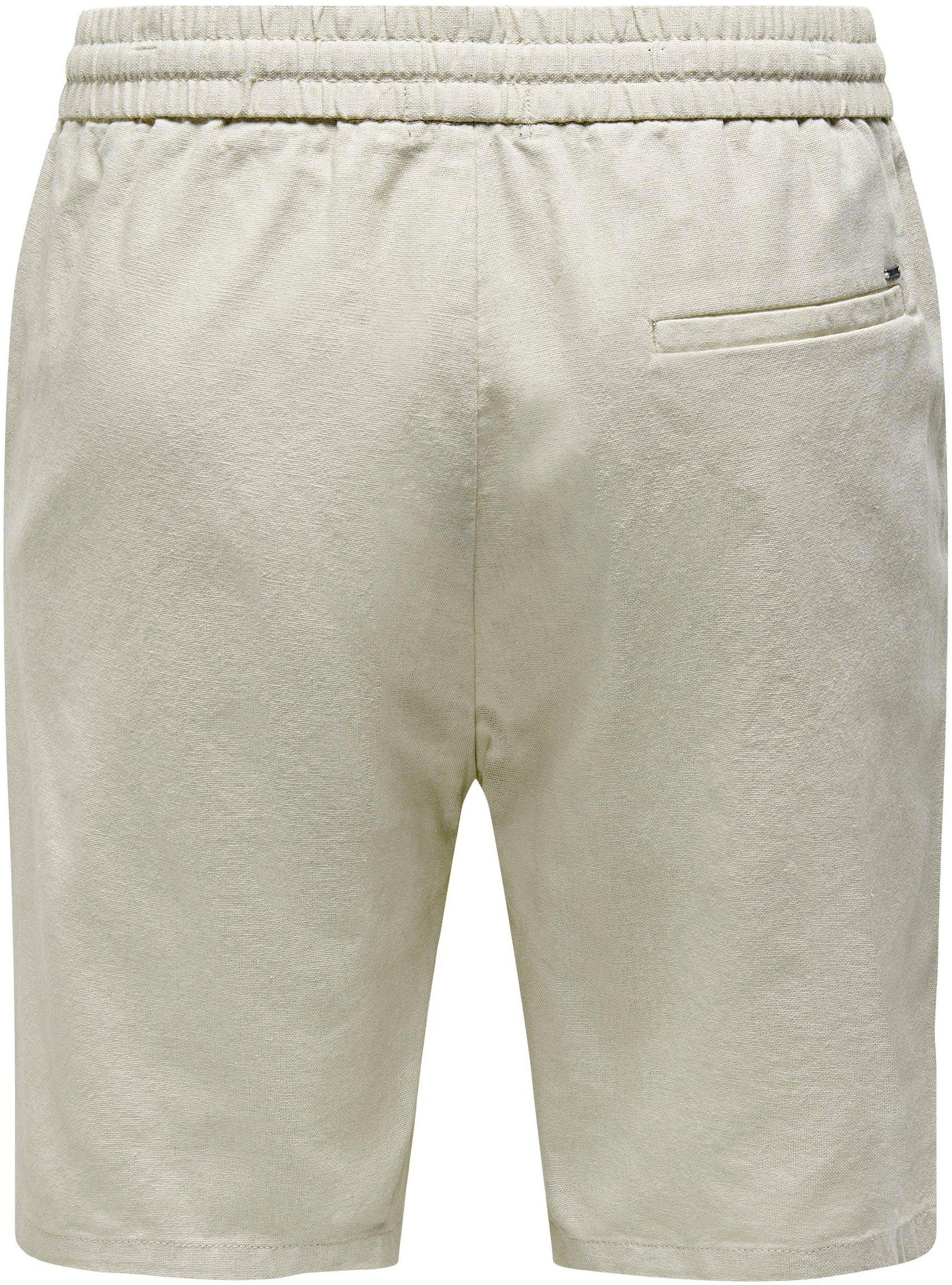 ONLY & SONS Shorts ONSLINUS 0007 COT LIN SHORTS NOOS Baumwolle mit Leinen, normal geschnitten