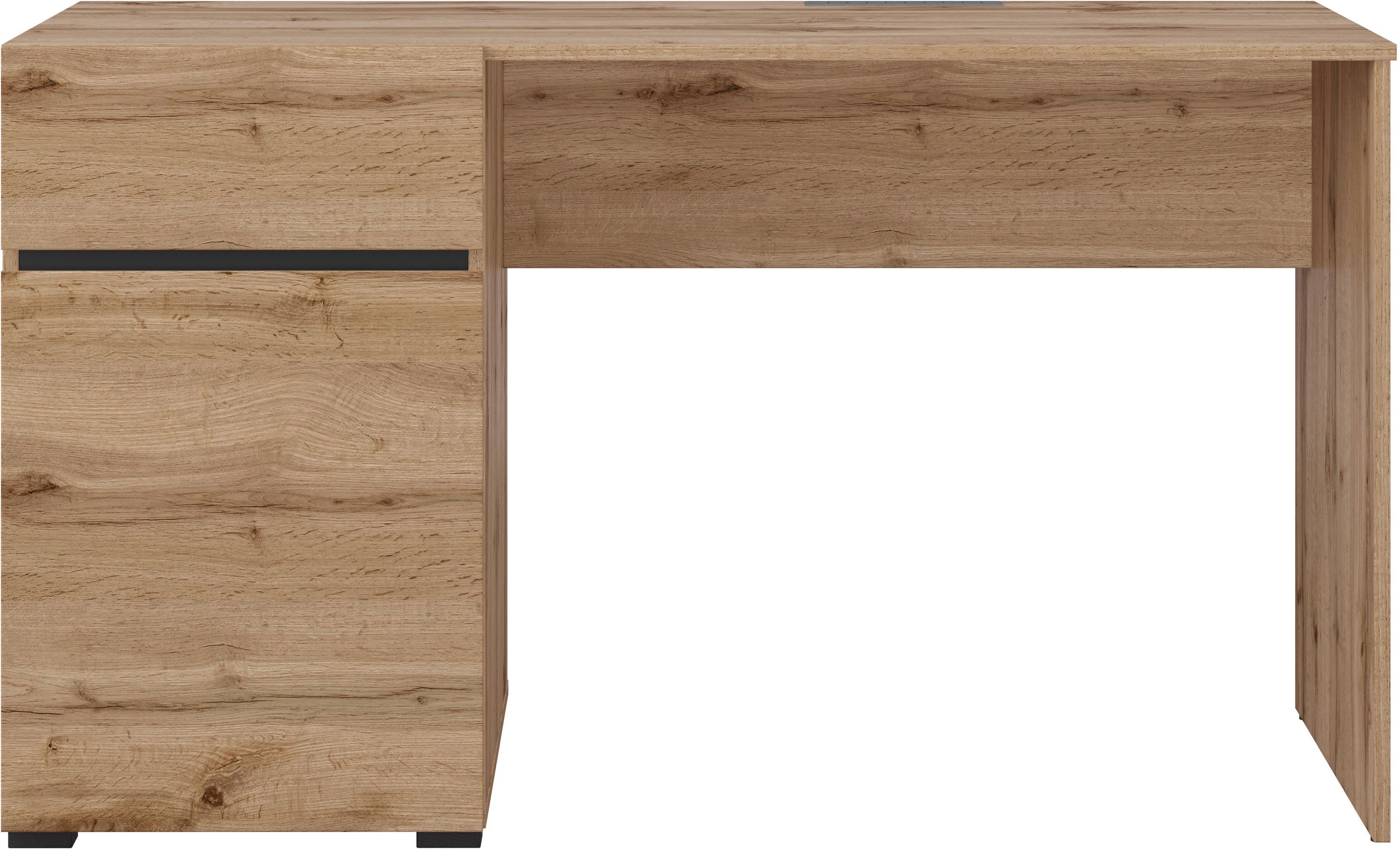 Schreibtisch Cross, Breite 130 cm, praktischer Computertisch