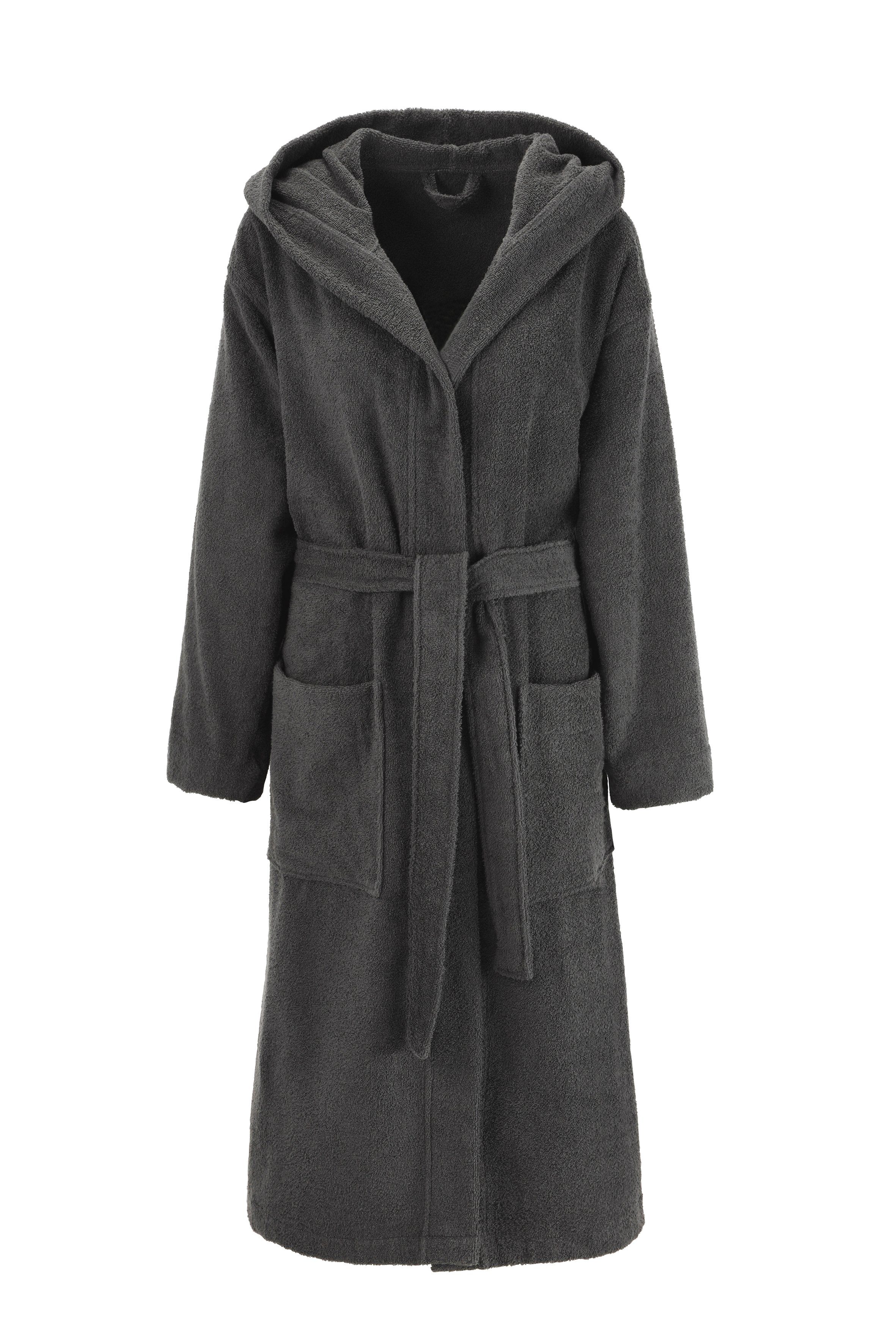 BRUNO BANANI Unisex-Bademantel Robby Langform, Walkfrottee, Kapuze, Gürtel, Damen & Herren Bademäntel, 100% Baumwolle, mit Taschen, S-3XL mehr